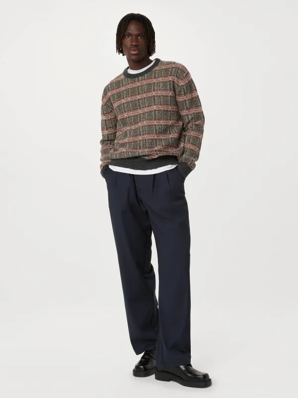 The Donegal Striped Crewneck Sweater in Light Beige sold by Frank & Oak