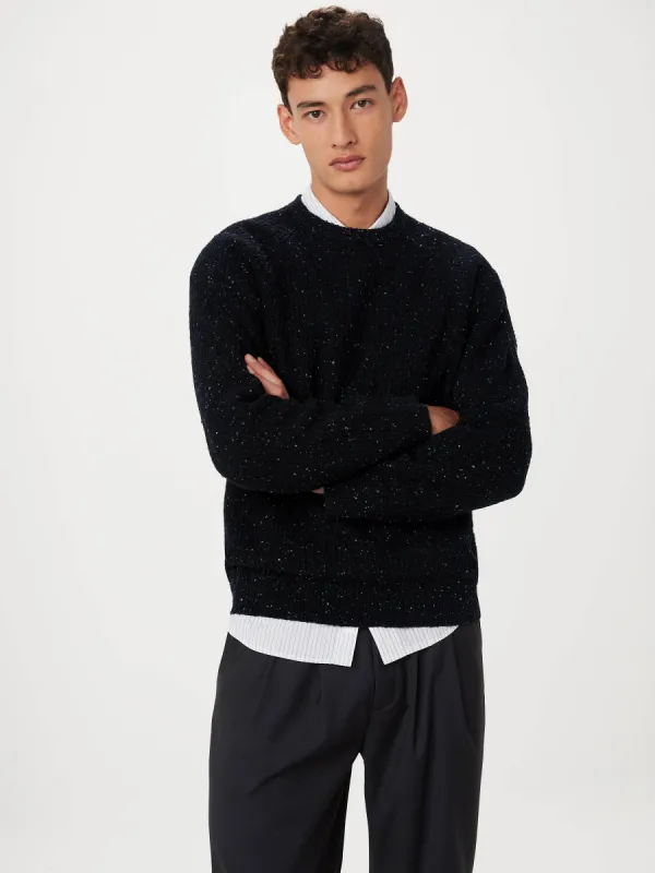The Donegal Crewneck Sweater in Black sold by Frank & Oak
