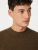 The Yak Wool Crewneck Sweater in Mustang Brown sold by Frank & Oak