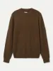 The Yak Wool Crewneck Sweater in Mustang Brown sold by Frank & Oak