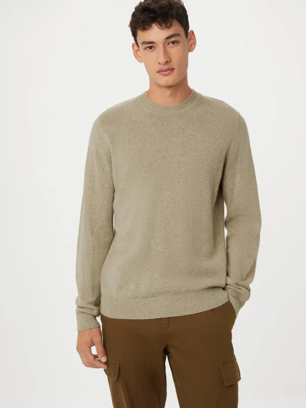 The Yak Wool Crewneck Sweater in Marsh Green sold by Frank & Oak