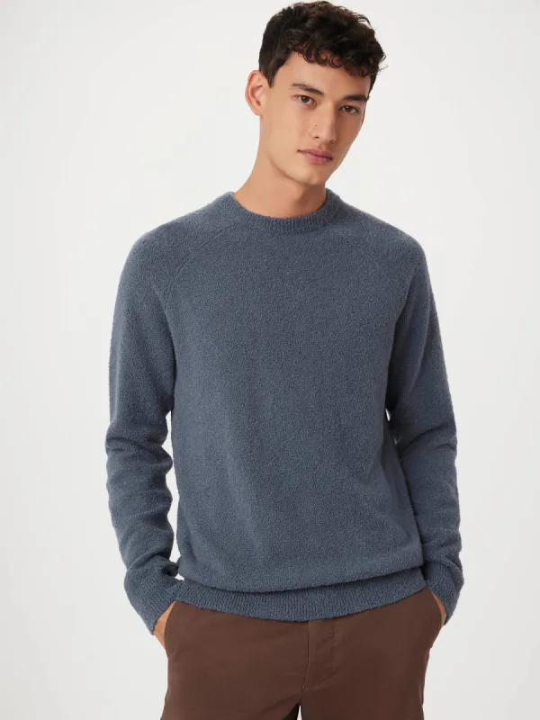 The Seawool® Boucle Sweater in Vintage Blue sold by Frank & Oak