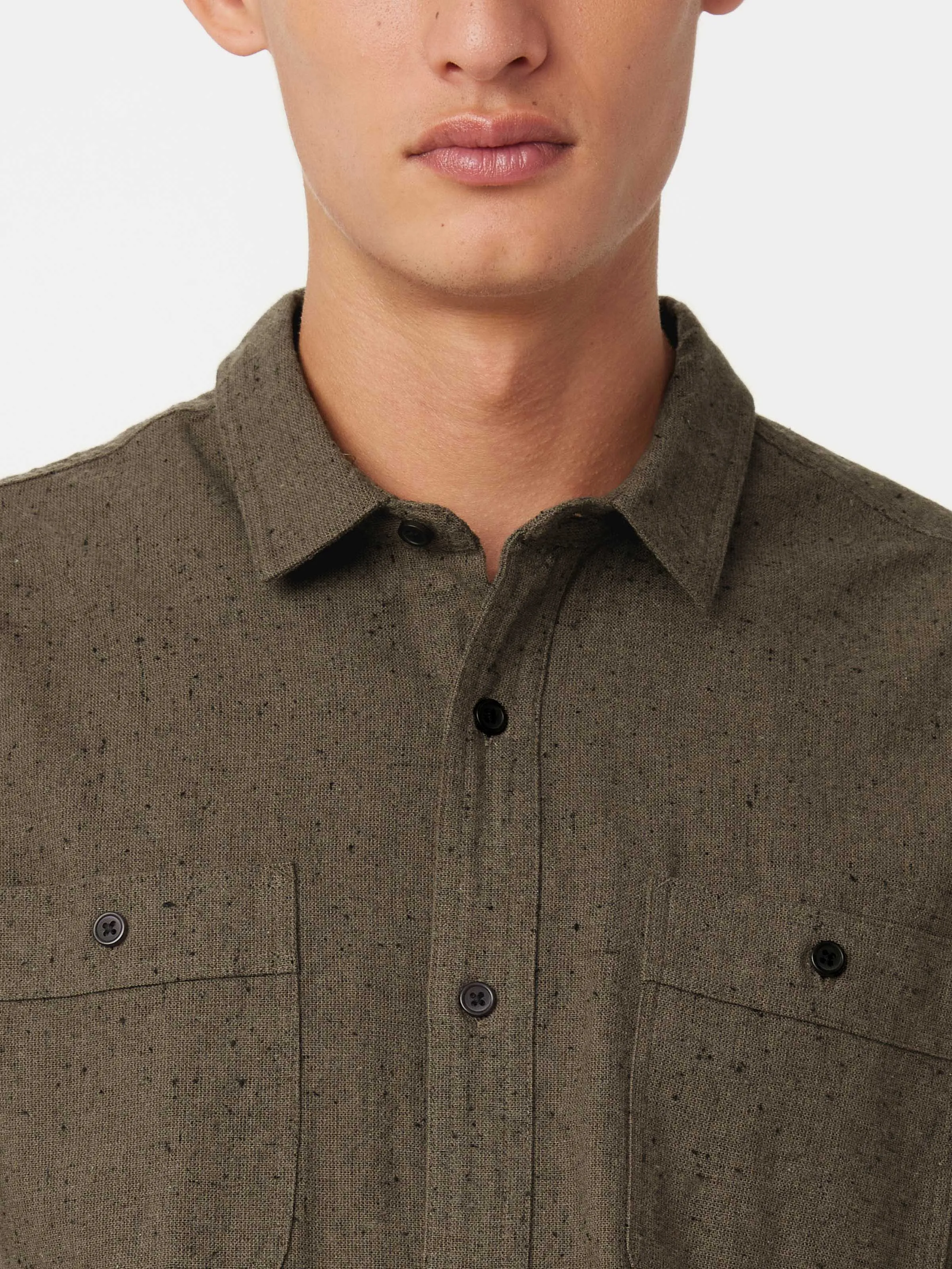 The Nepped Shirt in Brown sold by Frank & Oak product image thumbnail 3