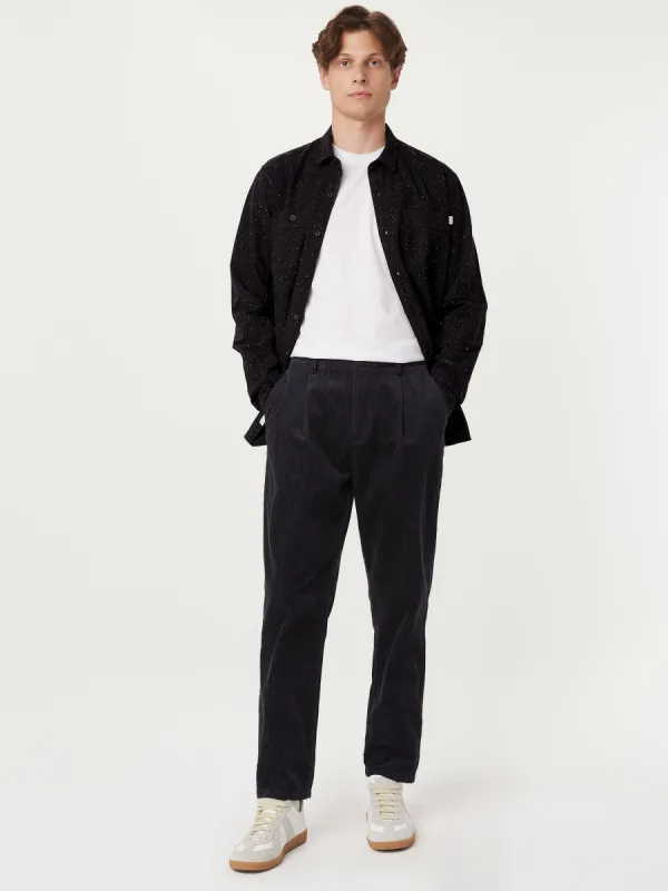 The Jamie Tapered Corduroy Pant in Deep Blue sold by Frank & Oak