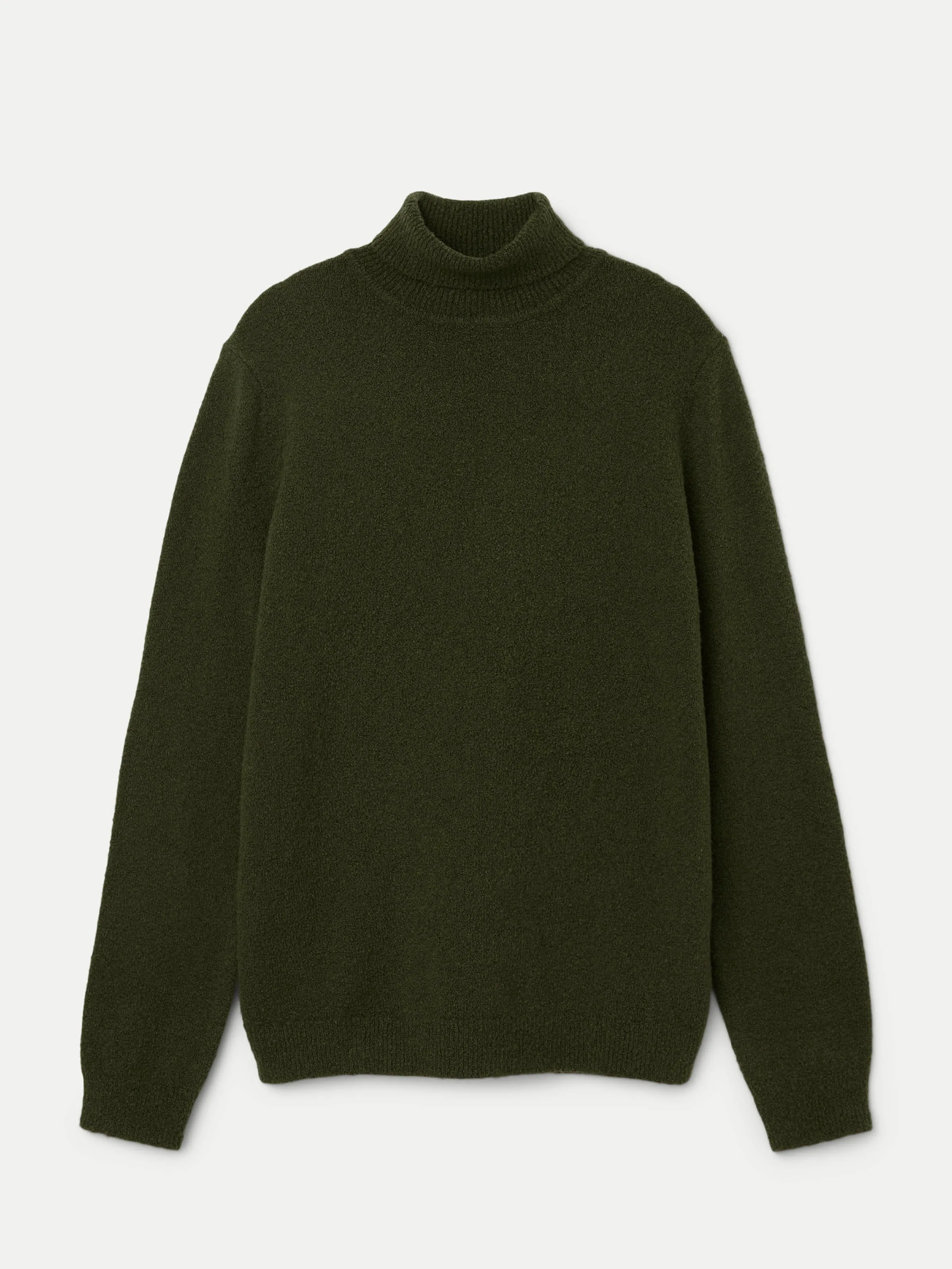 The Seawool® Boucle Turtleneck in Dark Green sold by Frank & Oak product image thumbnail 5
