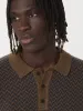 The Yak Wool Polo Sweater in Mustang Brown sold by Frank & Oak