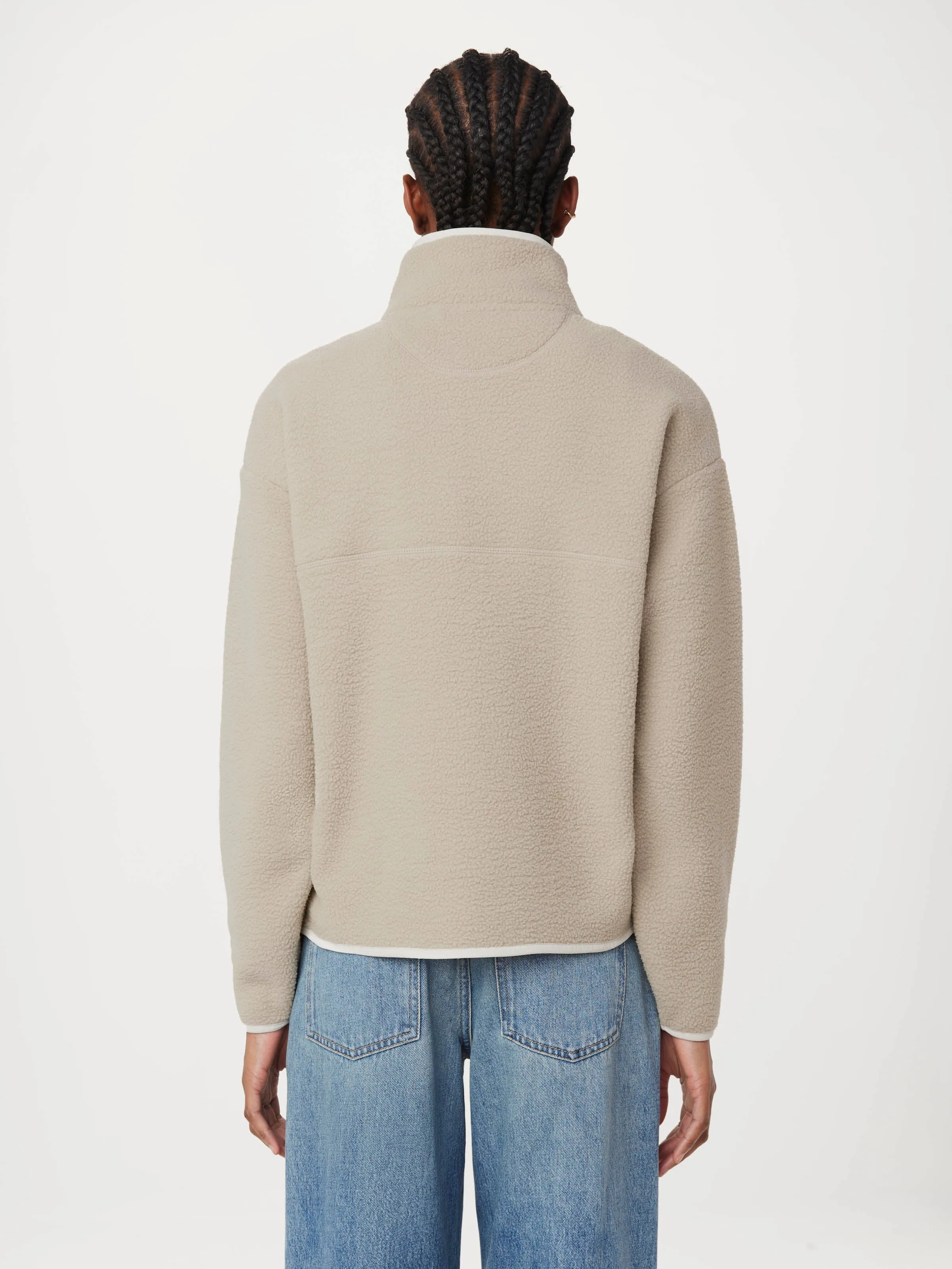 The Axis Polar Fleece Half Zip in Light Greige sold by Frank & Oak product image thumbnail 4