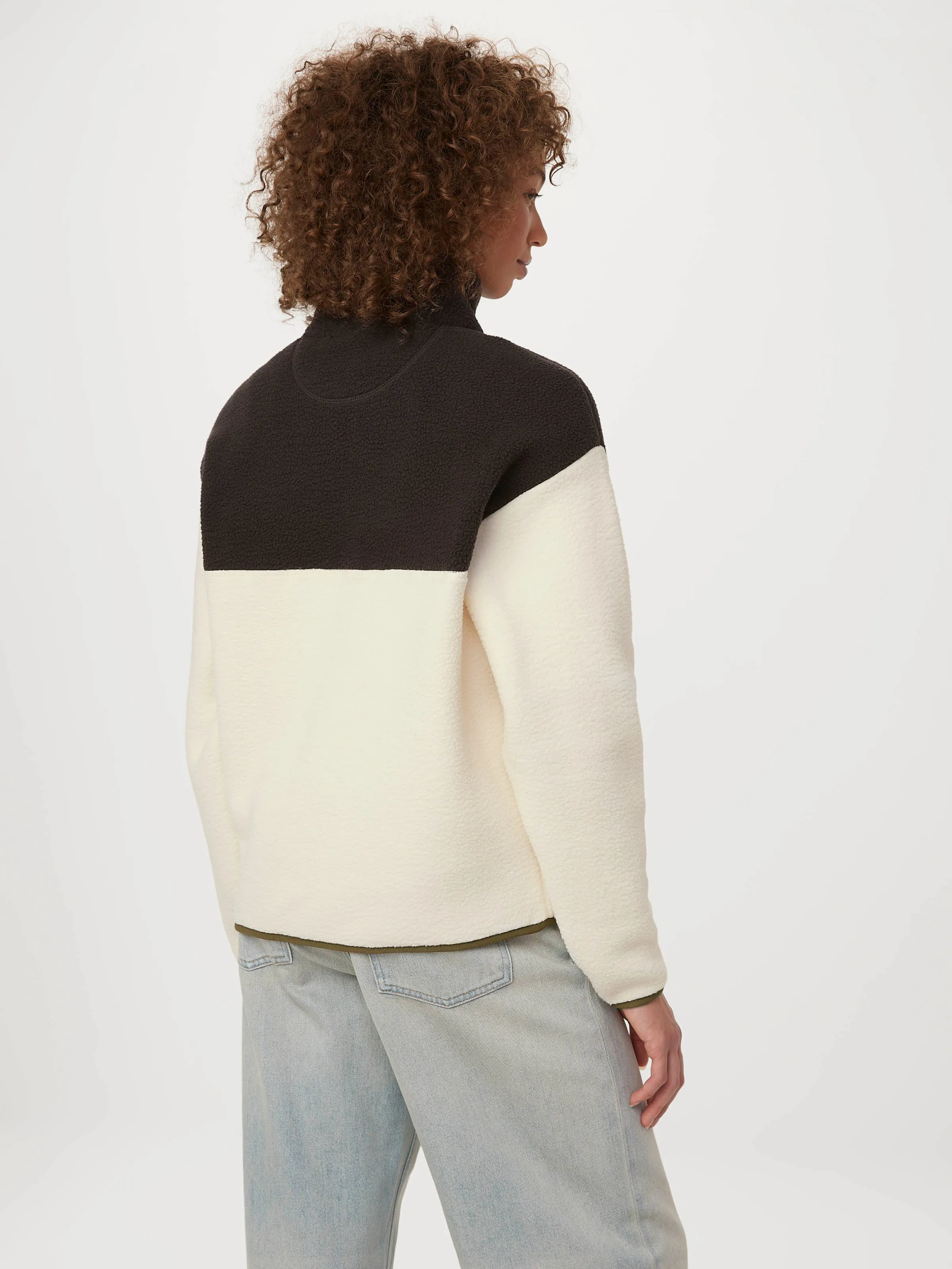 The Axis Polar Fleece Half Zip in Cloud sold by Frank & Oak product image thumbnail 4