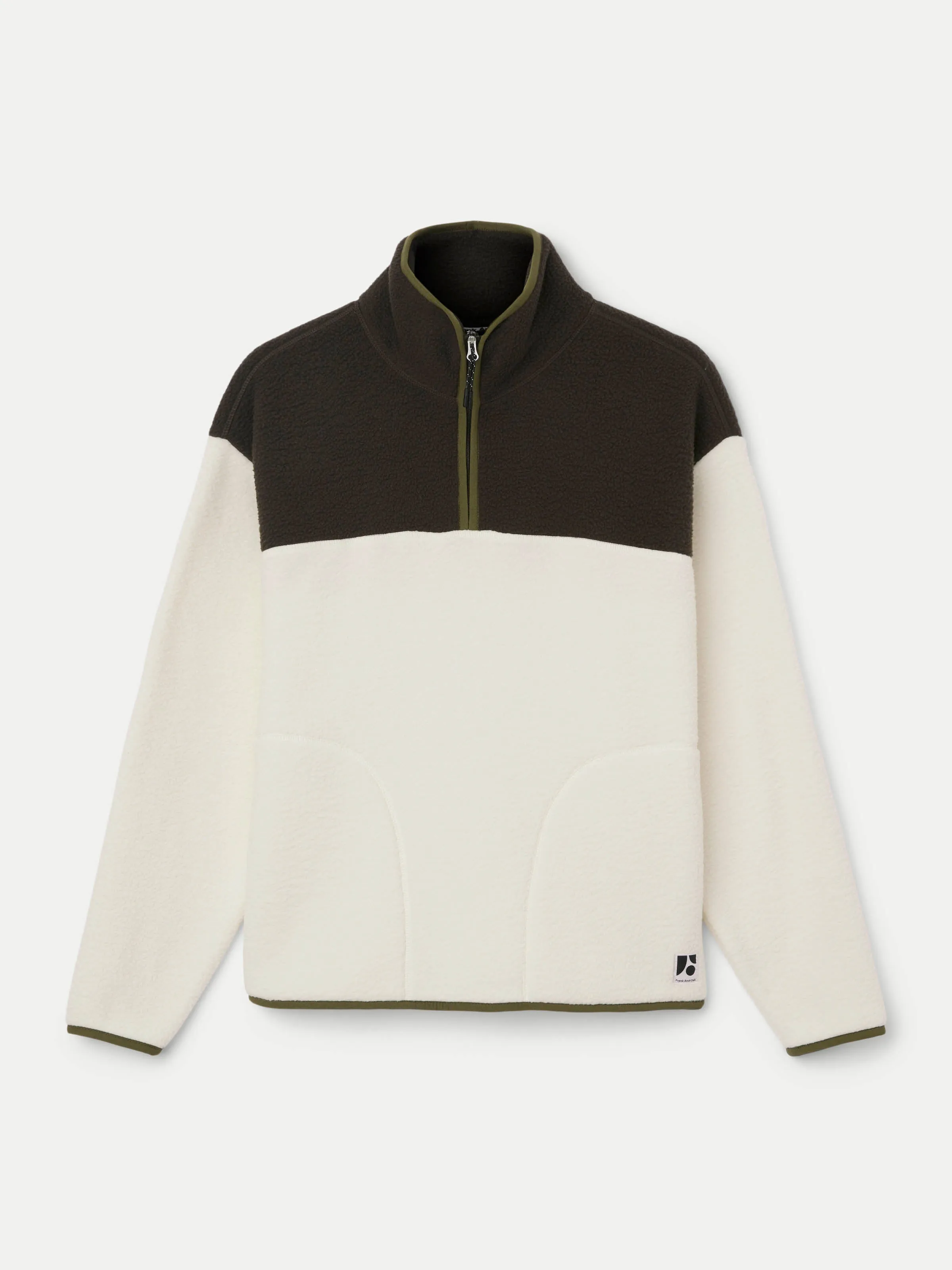 The Axis Polar Fleece Half Zip in Cloud sold by Frank & Oak product image thumbnail 5