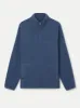 The Axis Polar Fleece Half Zip in Vintage Indigo sold by Frank & Oak