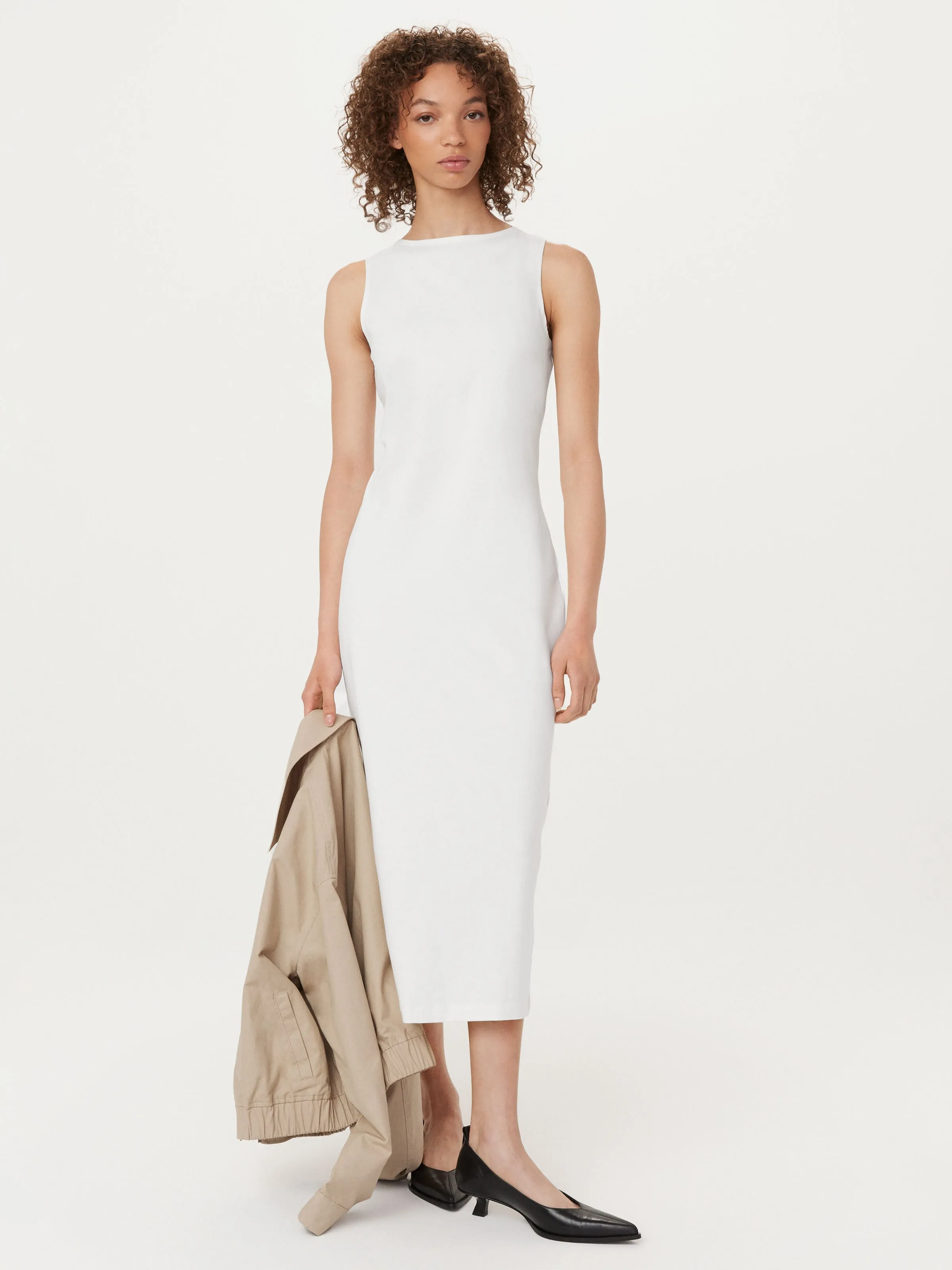 The Boat Neck Maxi Dress in White sold by Frank & Oak