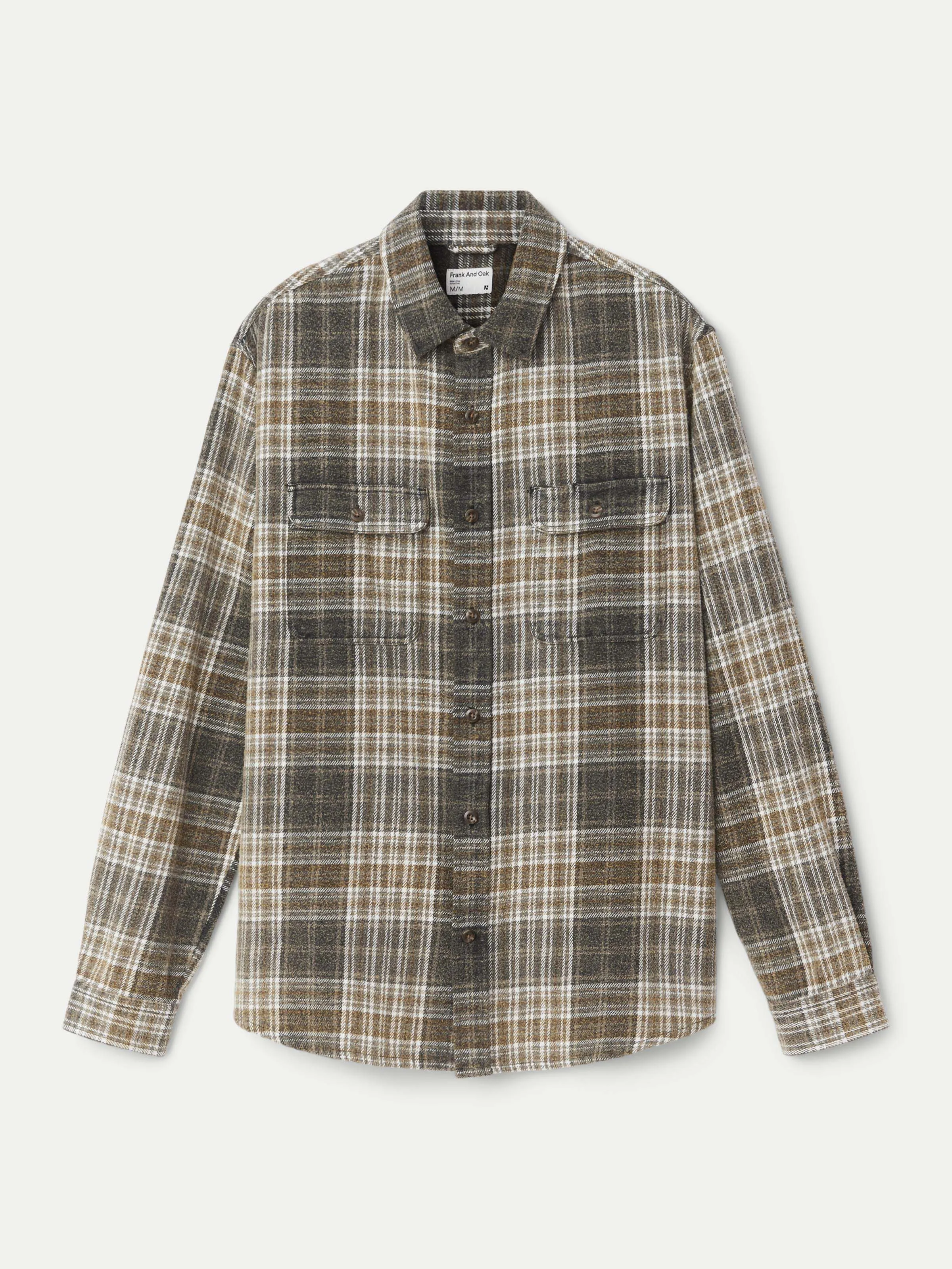 The Check Flannel Shirt in Grey sold by Frank & Oak product image thumbnail 4