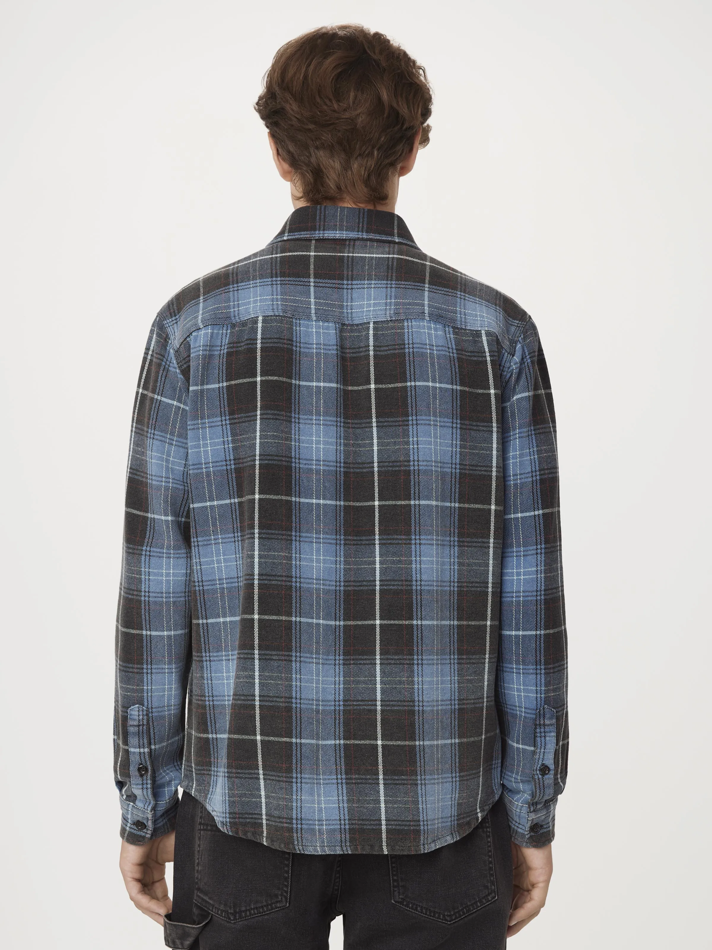 The Check Flannel Shirt in Sapphire Blue sold by Frank & Oak product image thumbnail 2