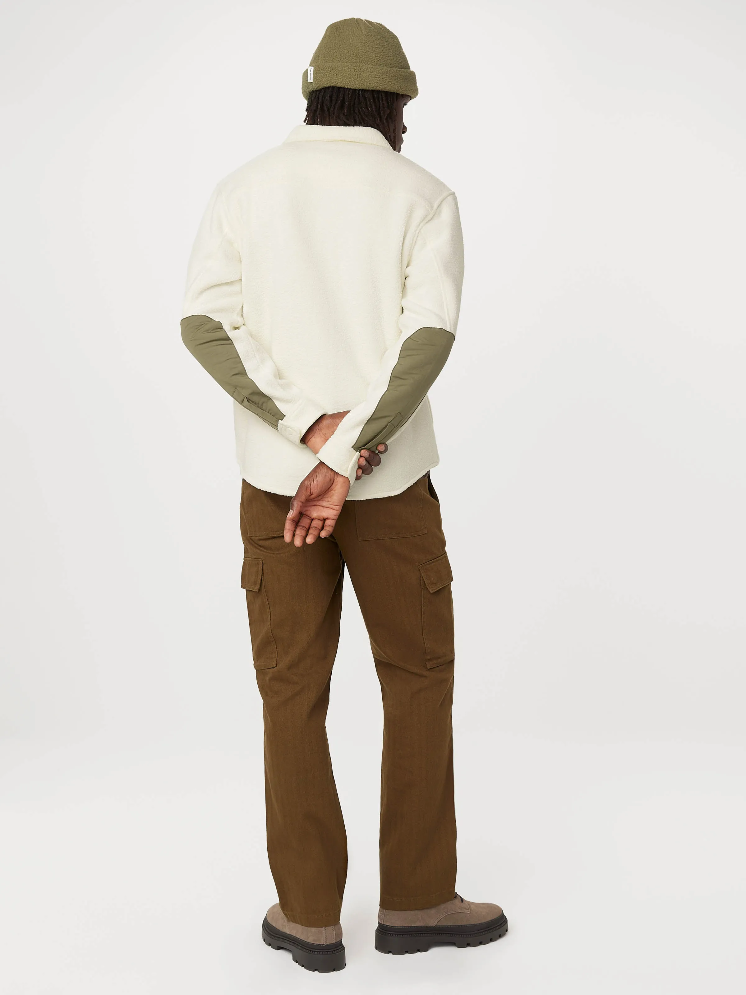 The Tundra Polar Fleece Overshirt in Cloud sold by Frank & Oak product image thumbnail 2