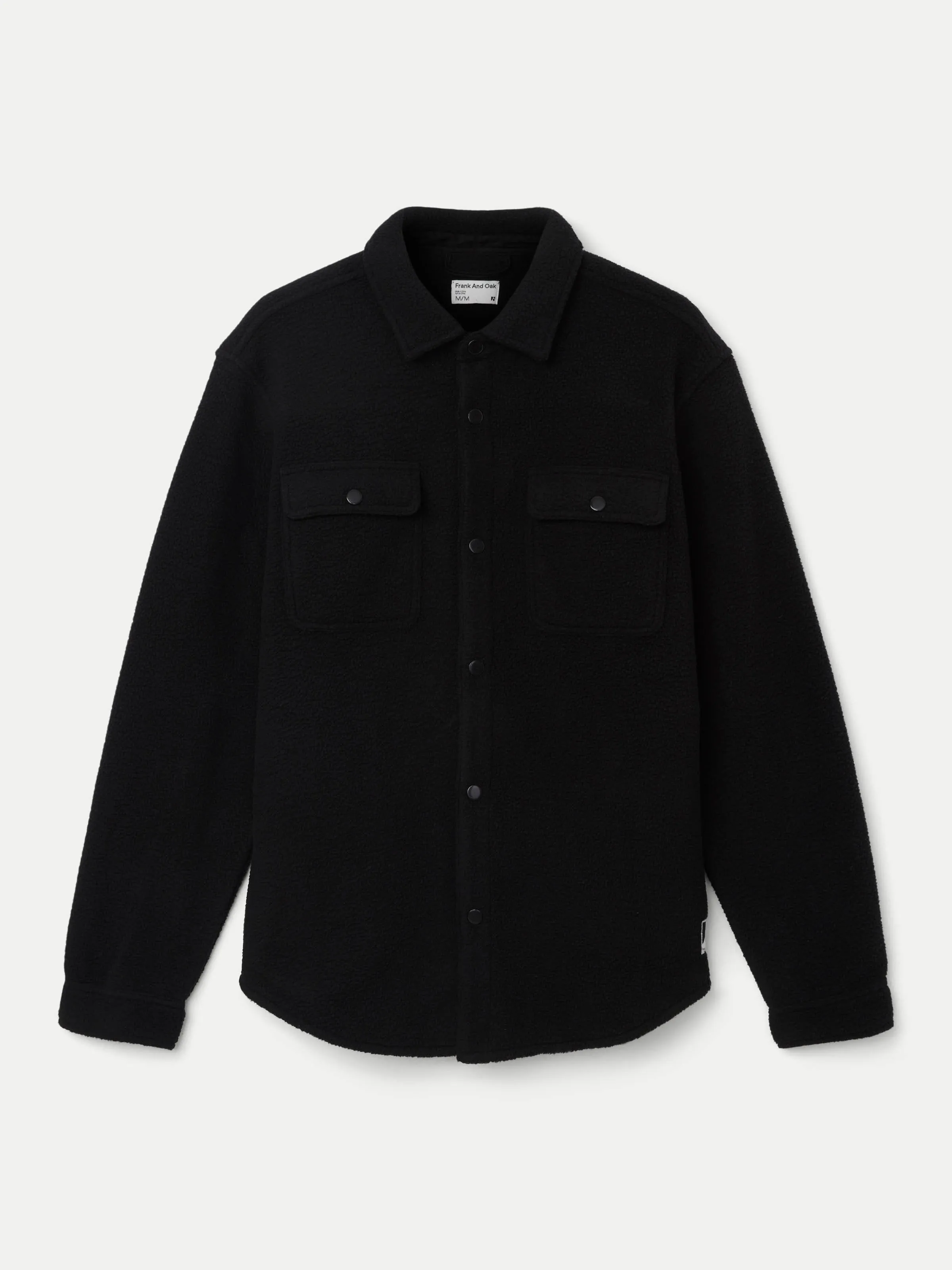 The Tundra Polar Fleece Overshirt in Black sold by Frank & Oak product image thumbnail 5
