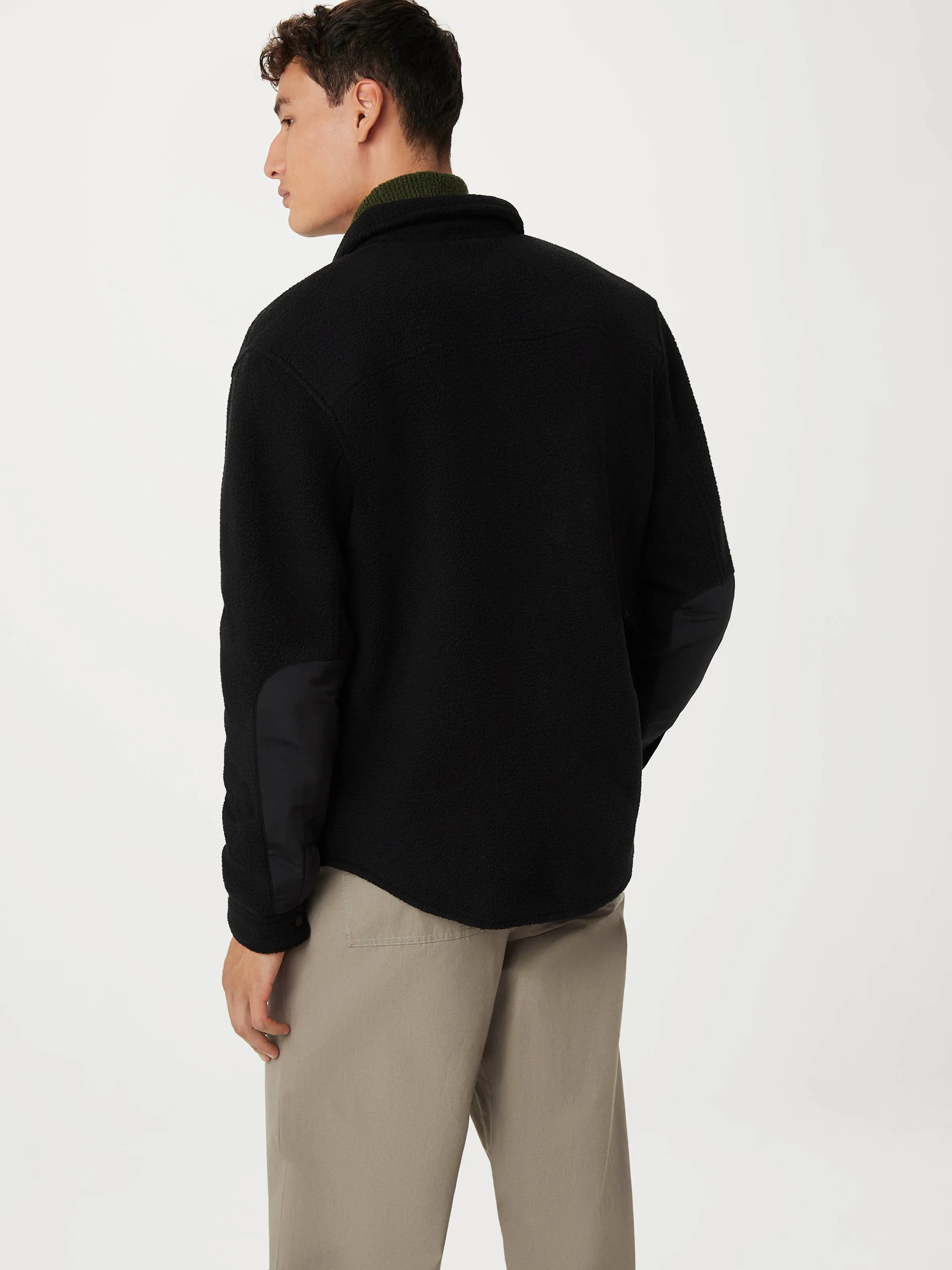 The Tundra Polar Fleece Overshirt in Black sold by Frank & Oak product image thumbnail 4