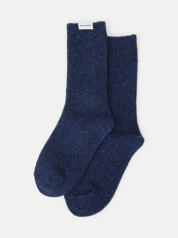 The Donegal Winter Socks in Blue sold by Frank & Oak