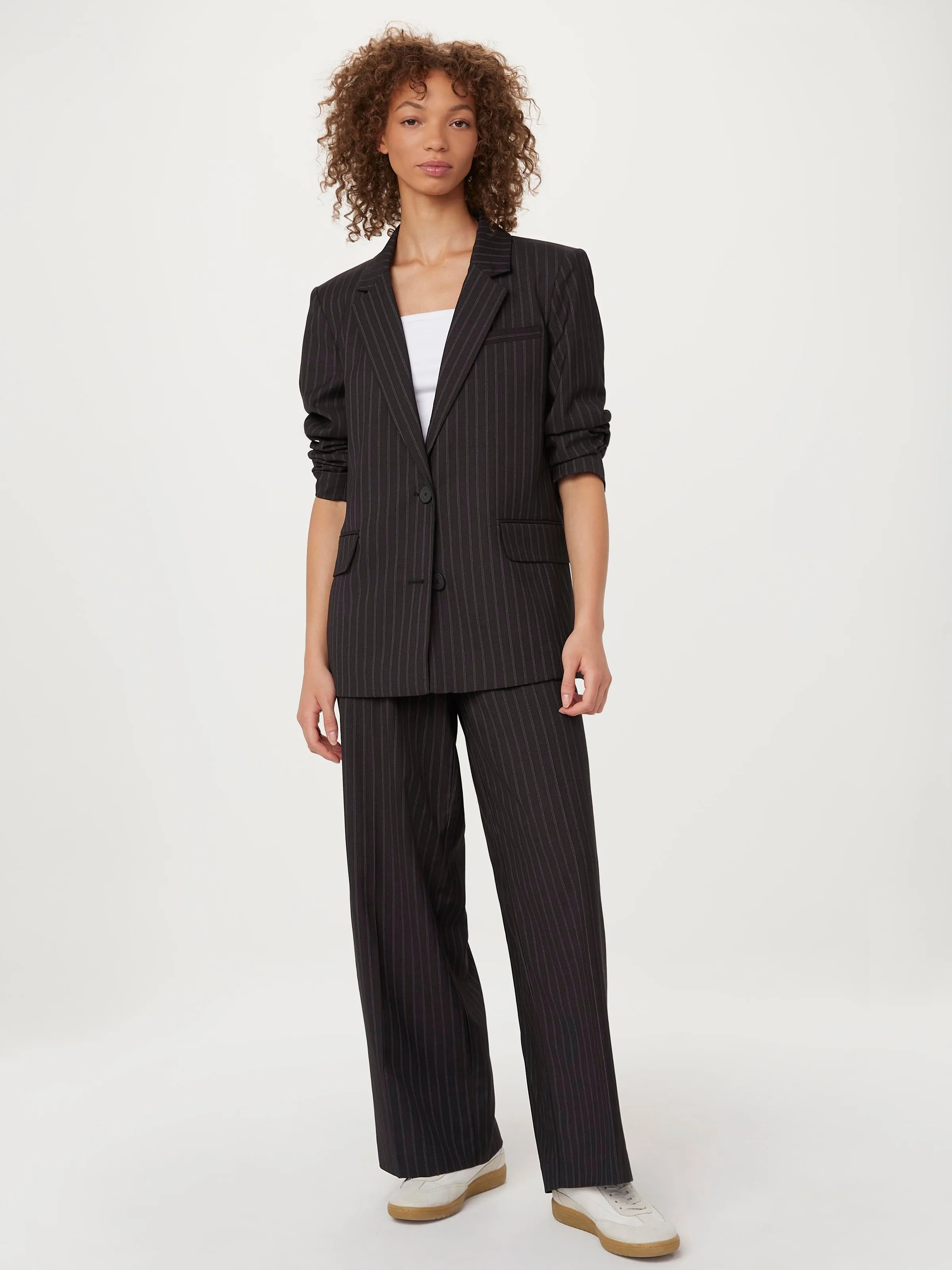 The Striped 2-Button Blazer in Charcoal Grey sold by Frank & Oak product image thumbnail 2