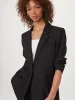 The Striped 2-Button Blazer in Charcoal Grey sold by Frank & Oak