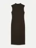 The Textured Midi Dress in Dark Chocolate sold by Frank & Oak