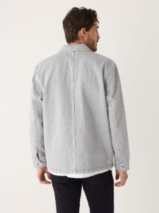 The Cottonized Hemp Overshirt in Grey Cloud sold by Frank & Oak
