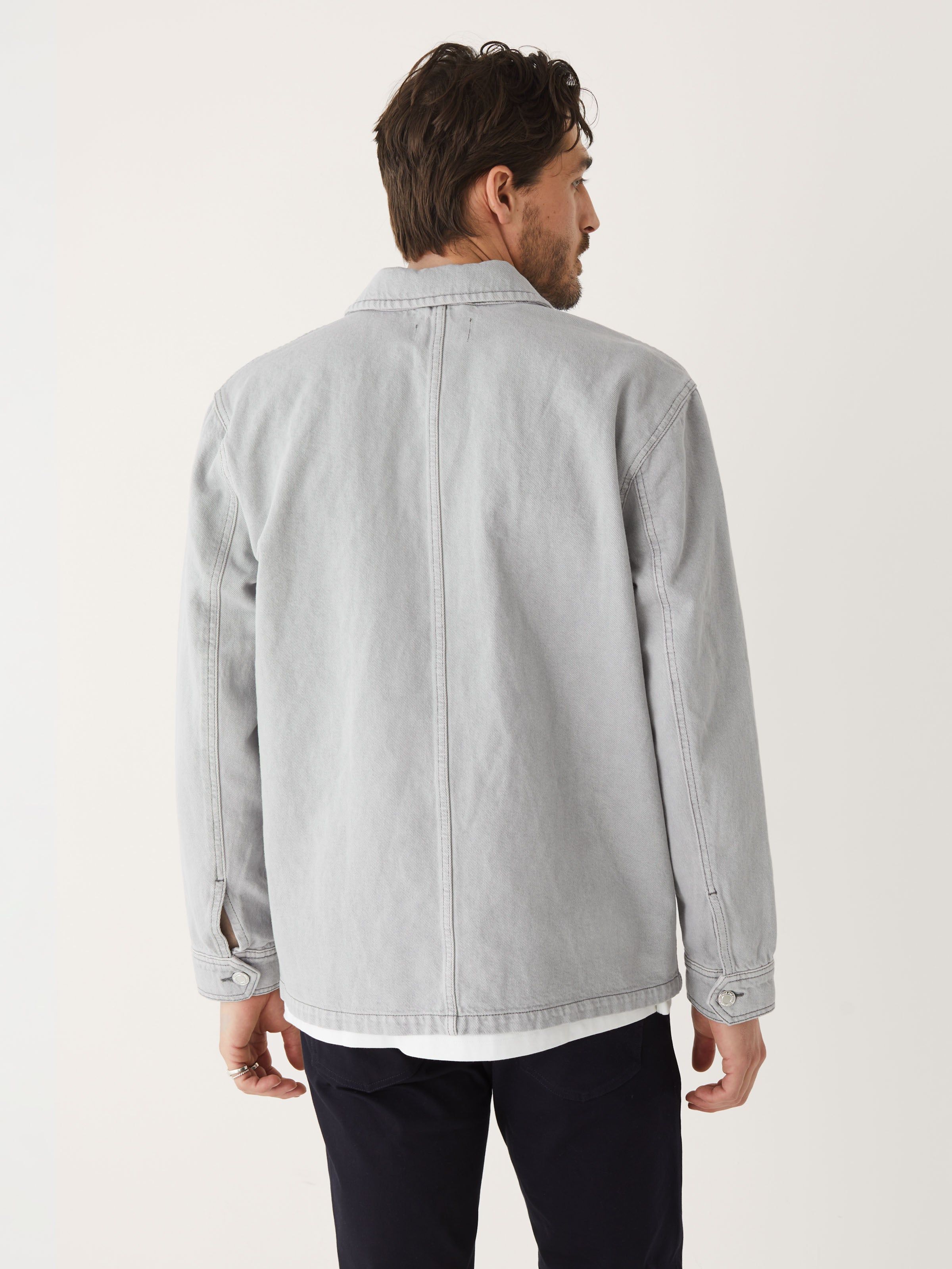 The Cottonized Hemp Overshirt in Grey Cloud sold by Frank & Oak product image thumbnail 7