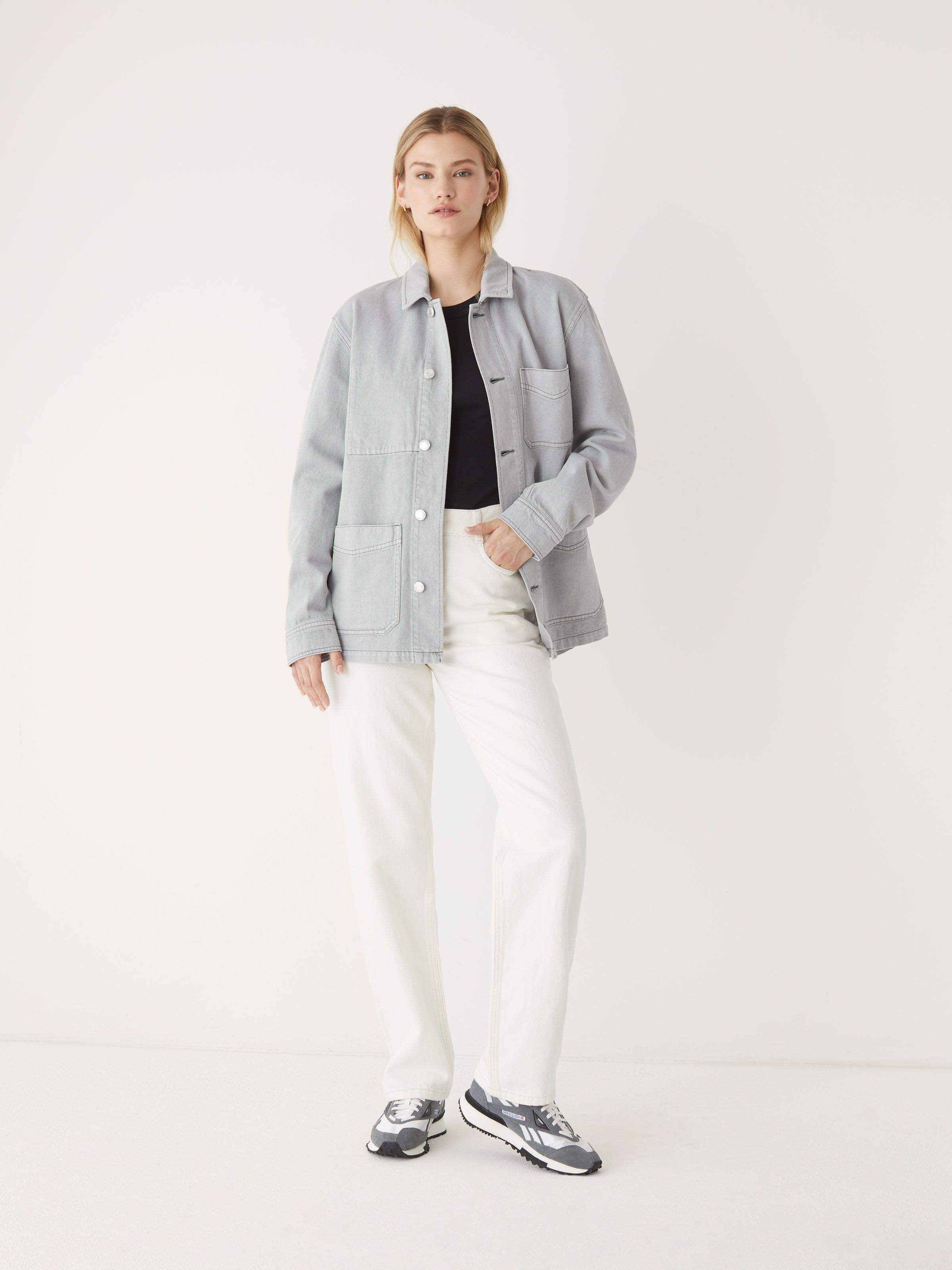 The Cottonized Hemp Overshirt in Grey Cloud sold by Frank & Oak product image thumbnail 4