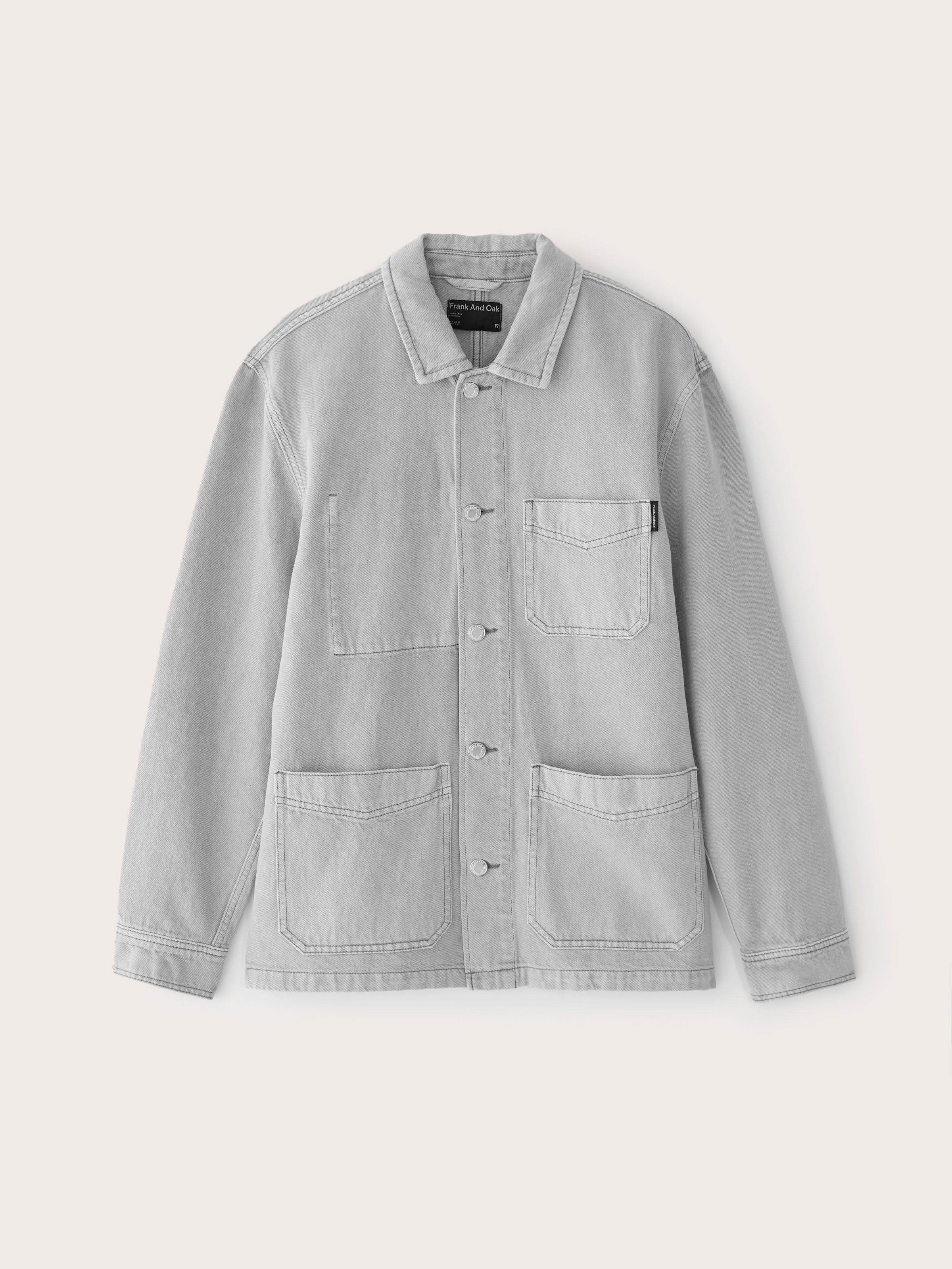 The Cottonized Hemp Overshirt in Grey Cloud sold by Frank & Oak product image thumbnail 9