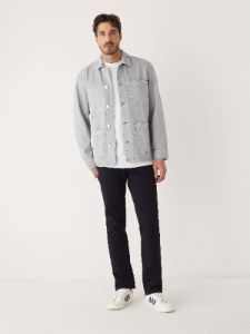 The Cottonized Hemp Overshirt in Grey Cloud sold by Frank & Oak