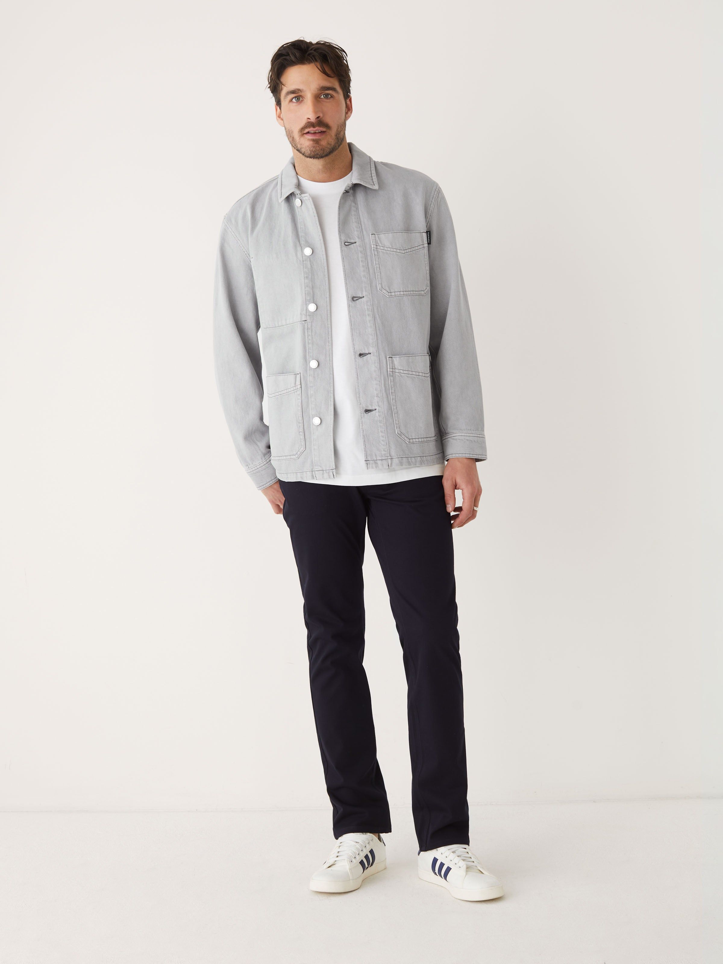 The Cottonized Hemp Overshirt in Grey Cloud sold by Frank & Oak product image thumbnail 3