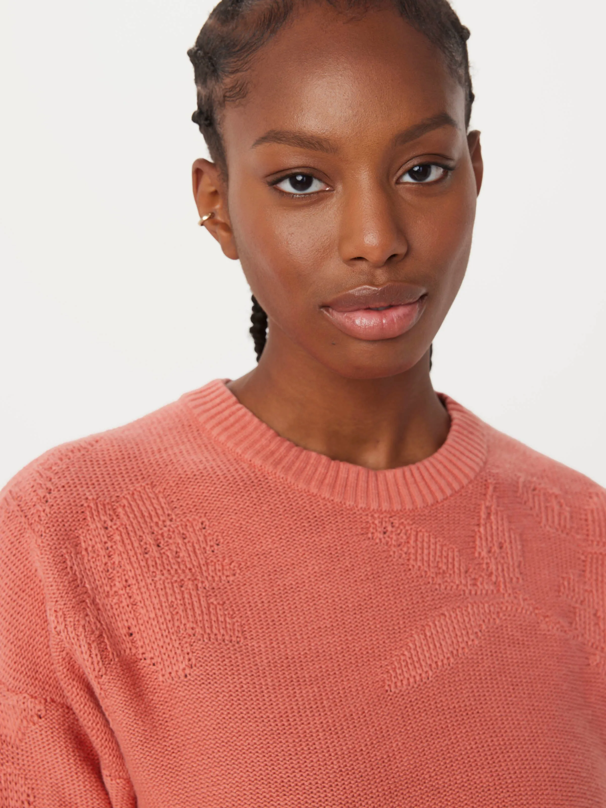 The Floral Jacquard Sweater in Fade Rose sold by Frank & Oak product image thumbnail 2