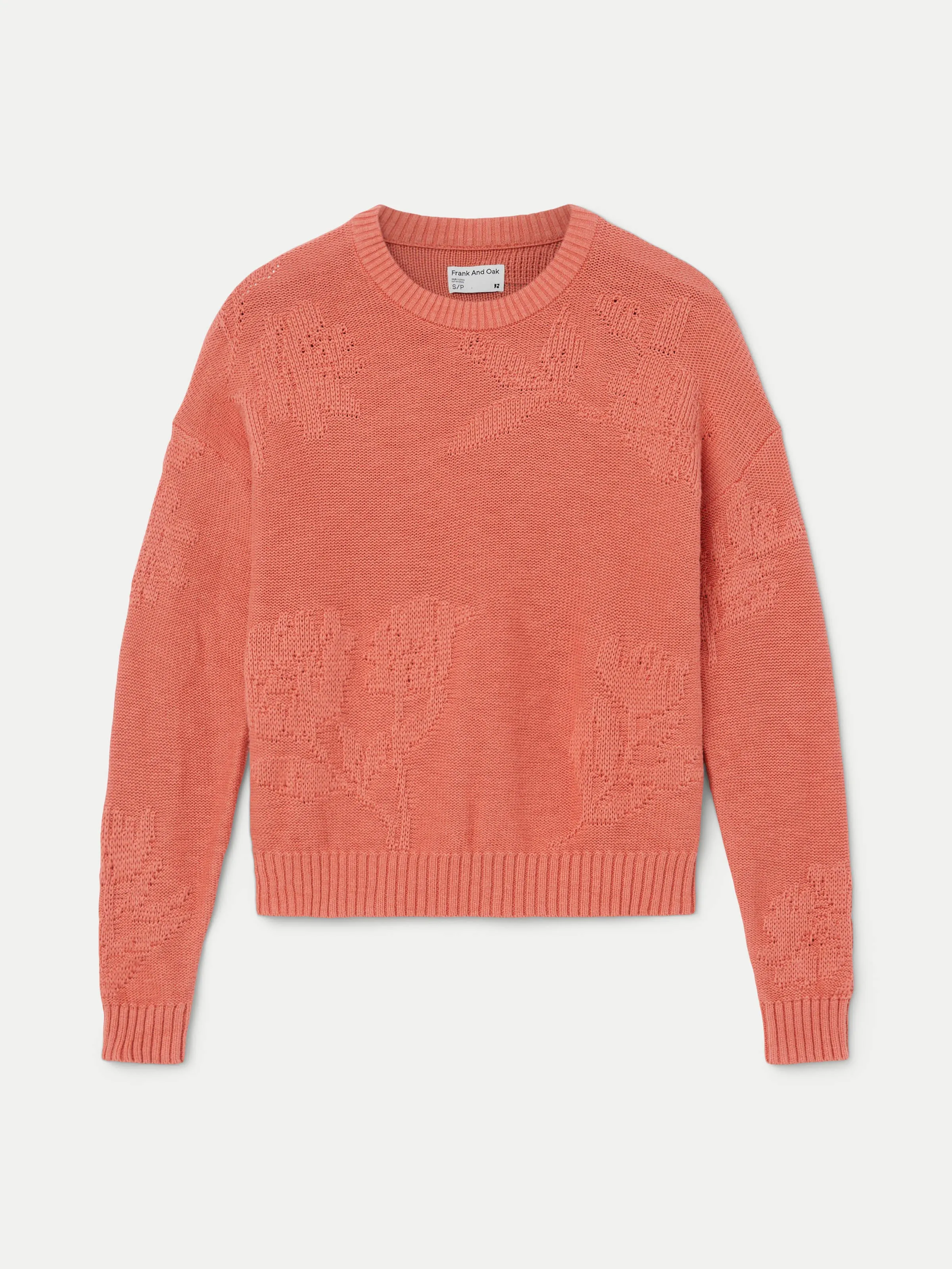 The Floral Jacquard Sweater in Fade Rose sold by Frank & Oak product image thumbnail 5