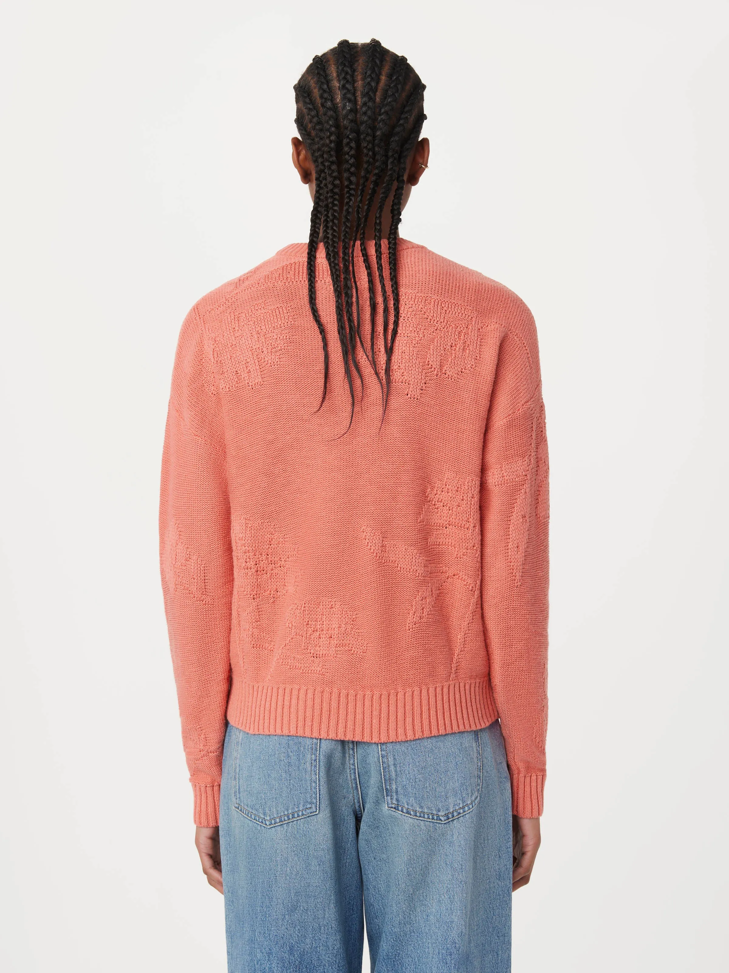 The Floral Jacquard Sweater in Fade Rose sold by Frank & Oak product image thumbnail 4