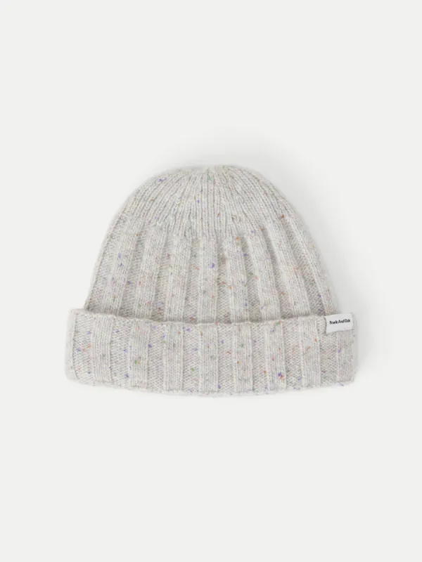 The Donegal Wool Beanie in Rainbow sold by Frank & Oak