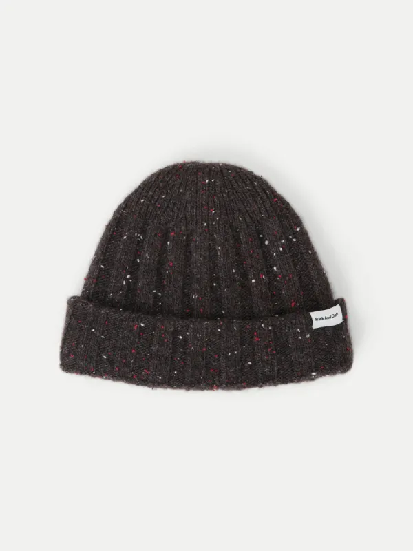 The Donegal Wool Beanie in Maroon sold by Frank & Oak