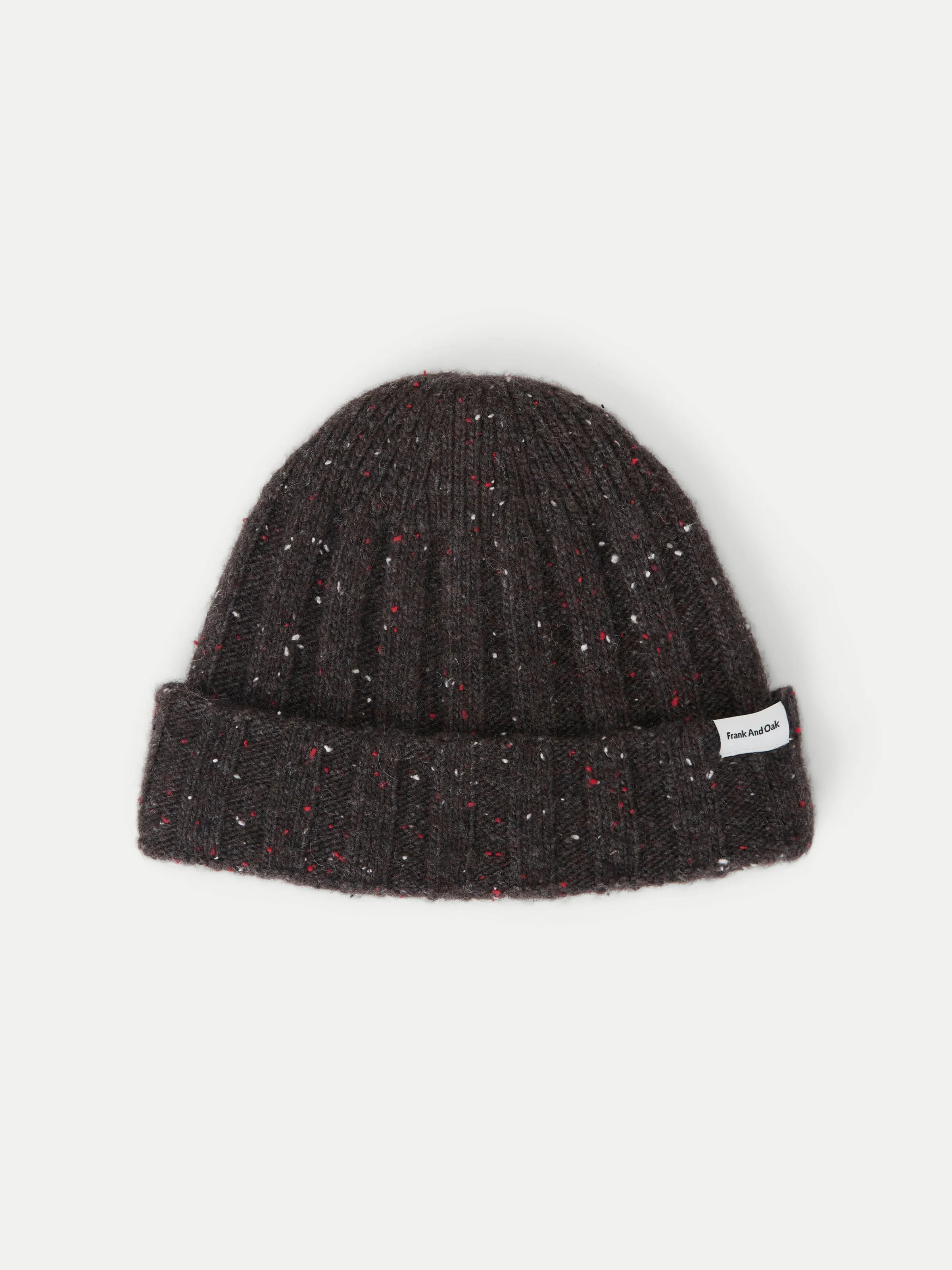 The Donegal Wool Beanie in Maroon sold by Frank & Oak