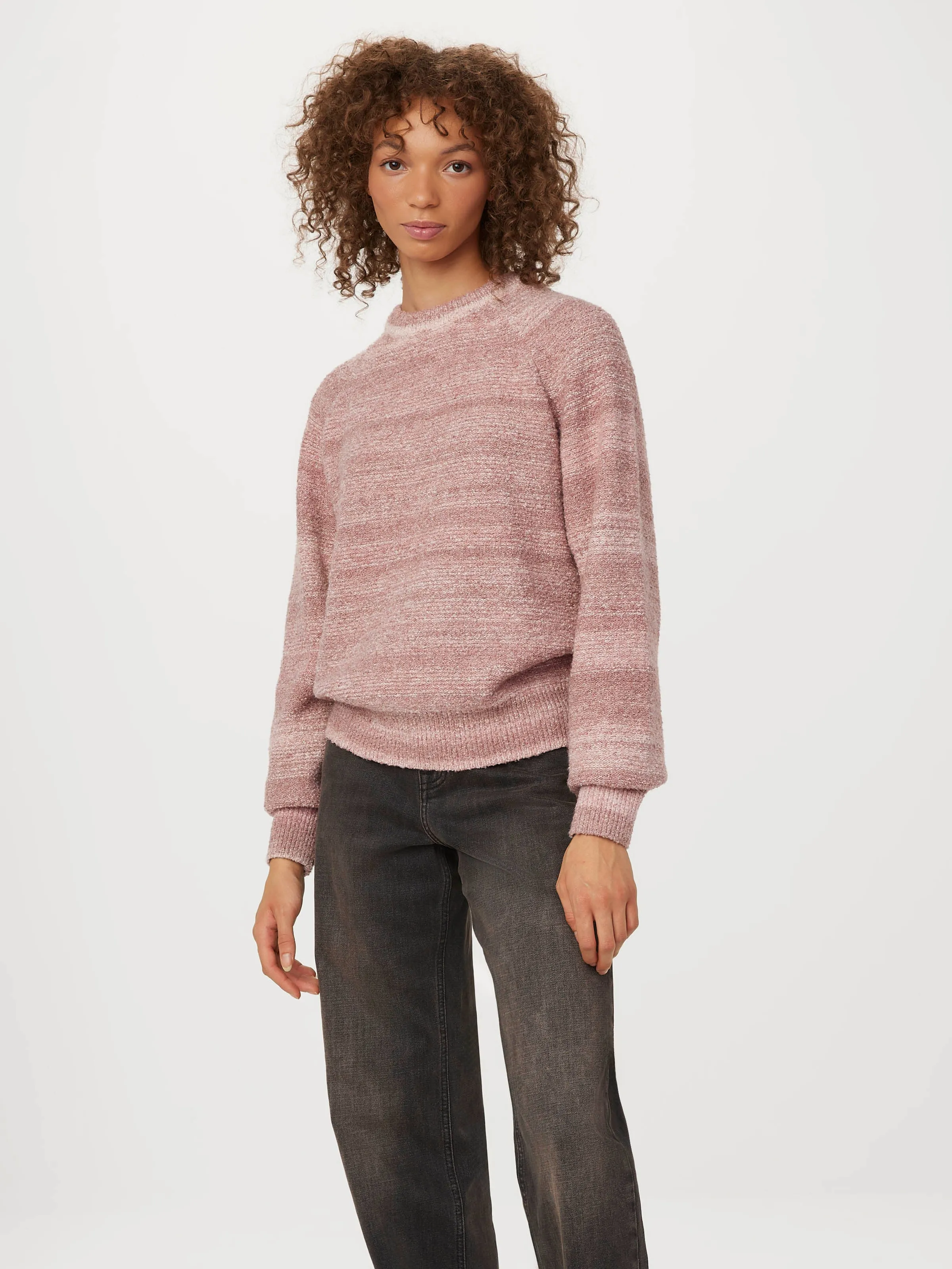 The Seawool® Crewneck Sweater in Fade Rose sold by Frank & Oak