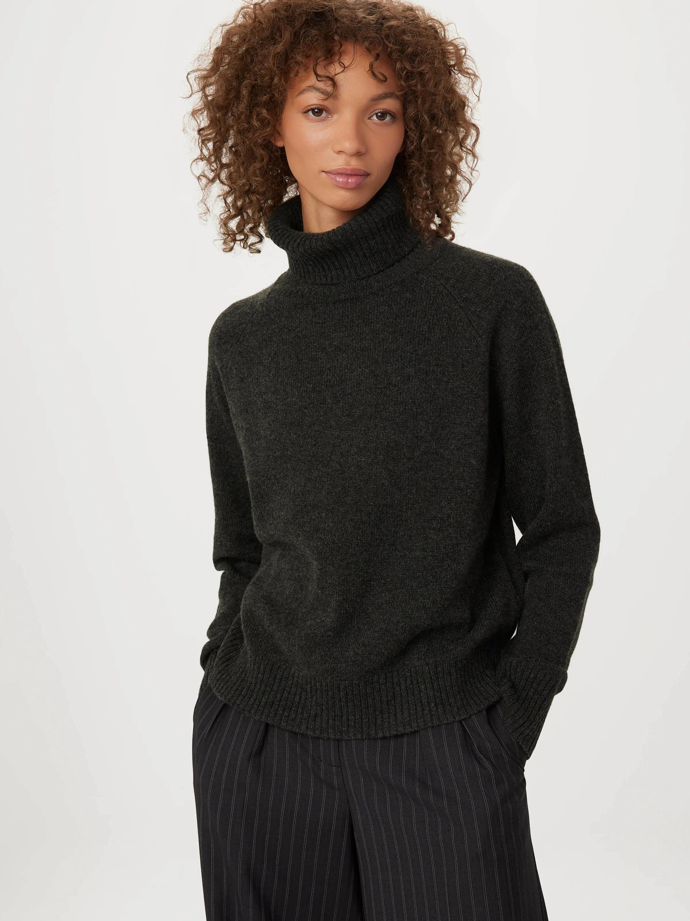The Yak Wool Turtleneck in Charcoal Grey sold by Frank & Oak