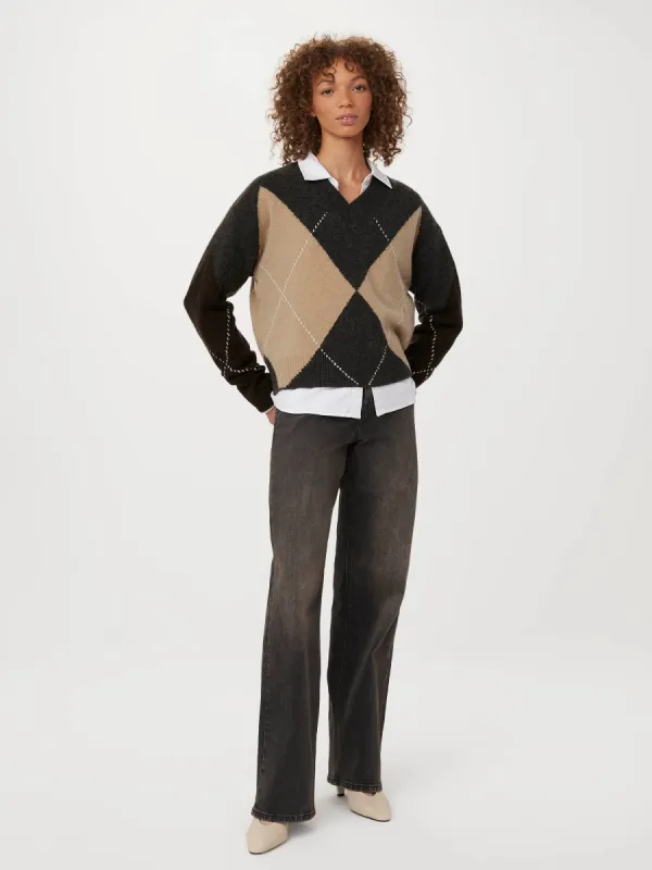 The Yak Wool V Neck Sweater in Charcoal Grey sold by Frank & Oak