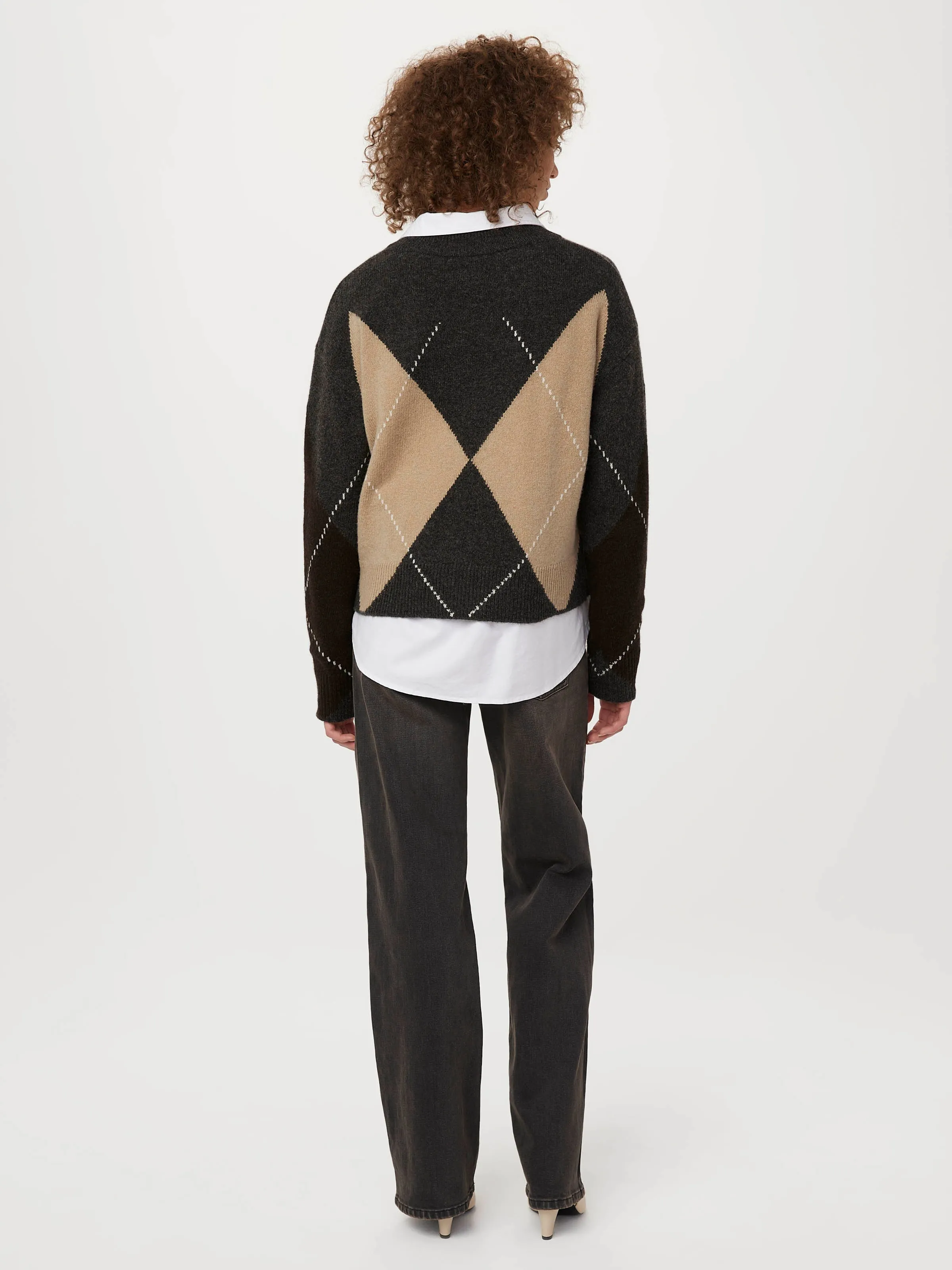 The Yak Wool V Neck Sweater in Charcoal Grey sold by Frank & Oak product image thumbnail 3