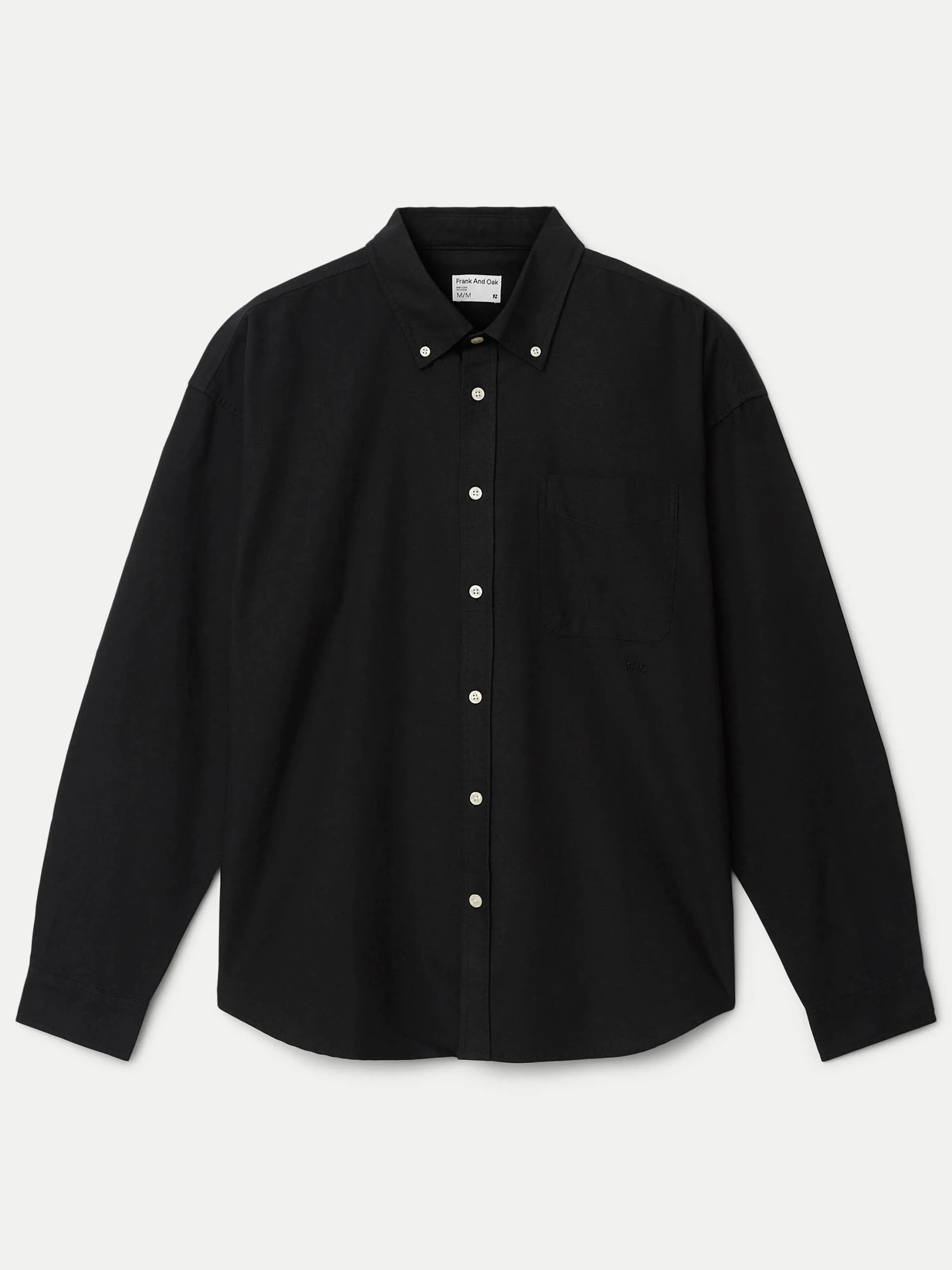 The Loose Oxford Shirt in Black sold by Frank & Oak product image thumbnail 4