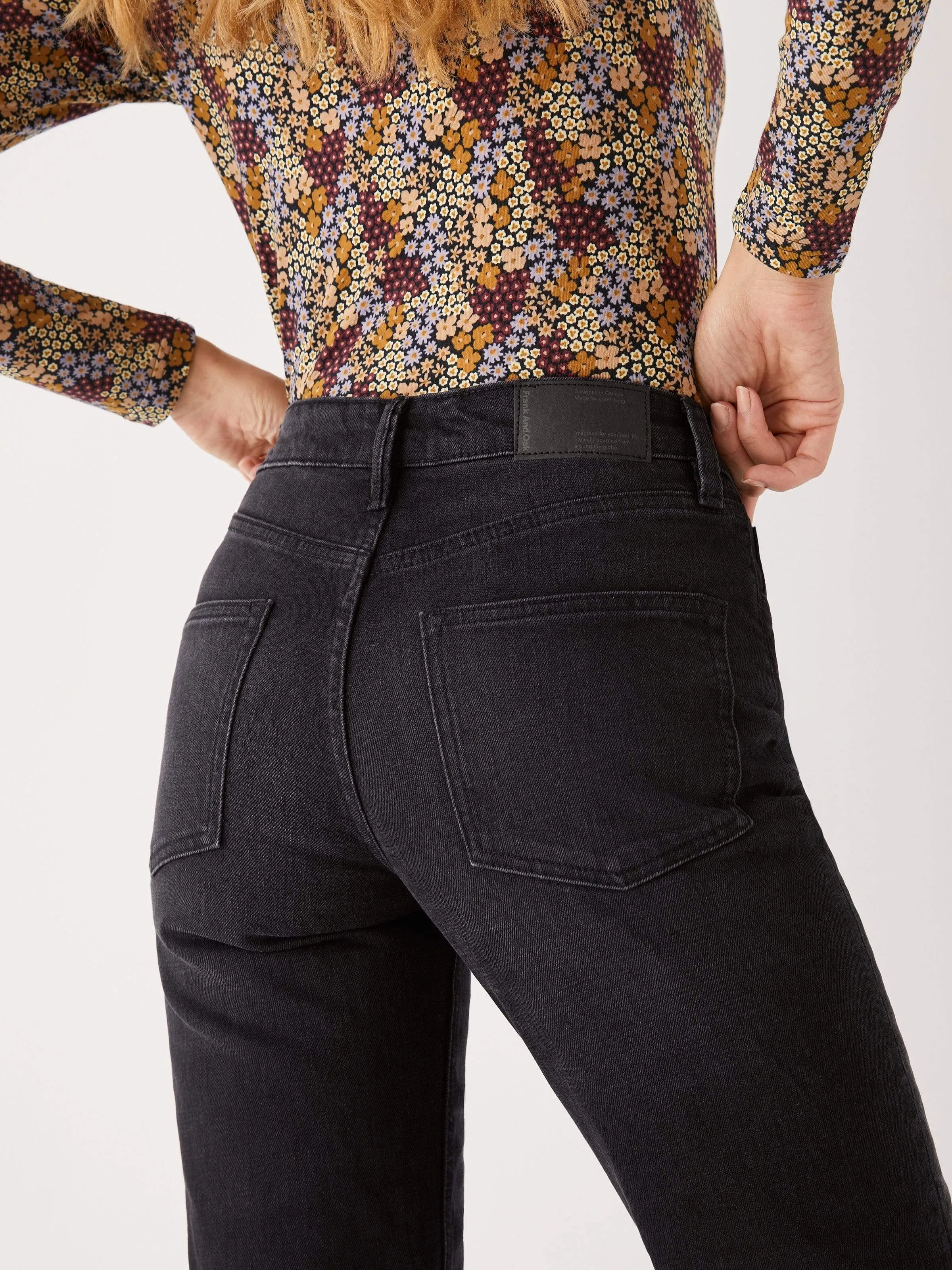 The Cyndi Straight Jean in Black sold by Frank & Oak