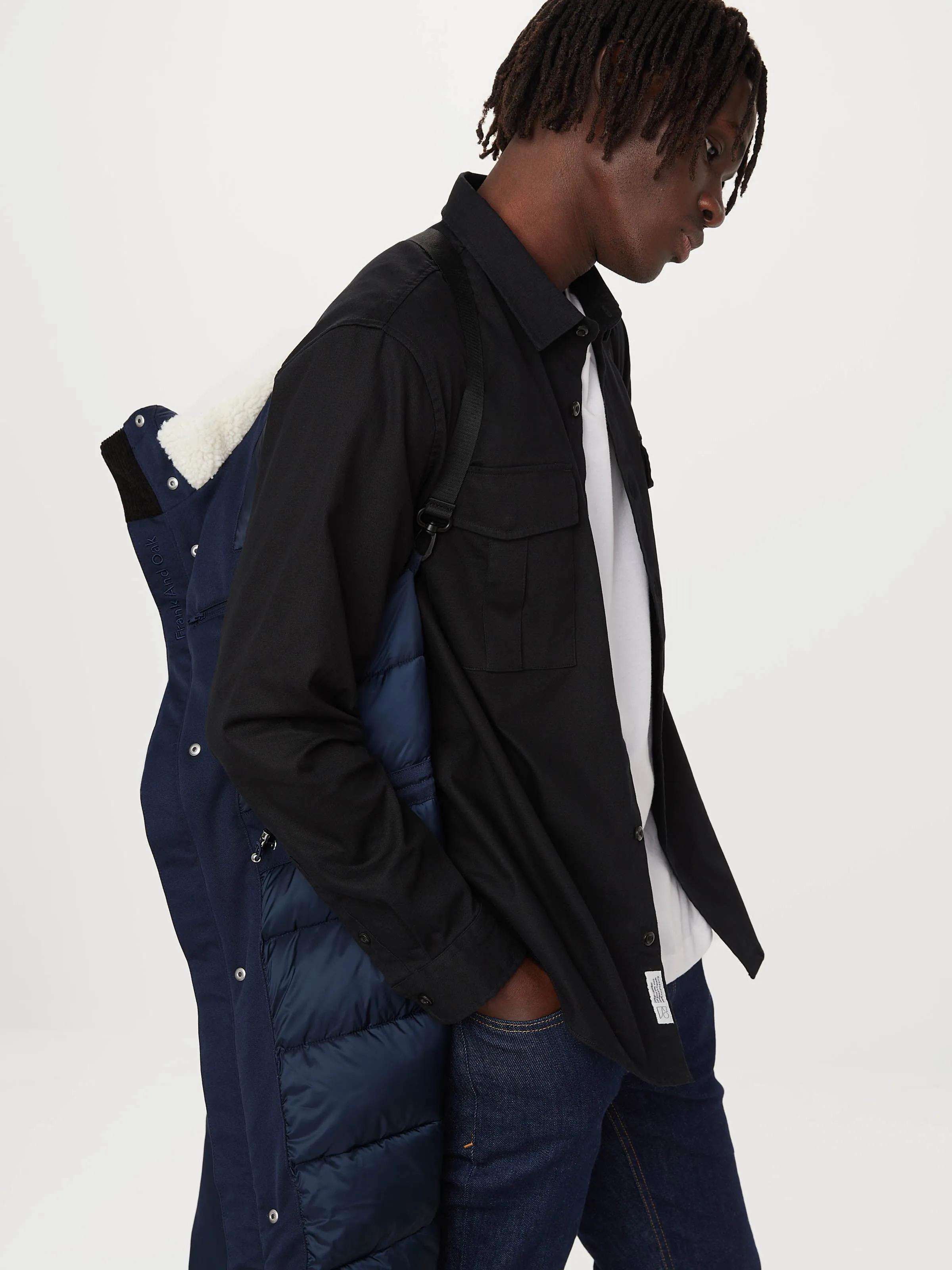 The Alpine Parka in Space Blue sold by Frank & Oak product image thumbnail 3