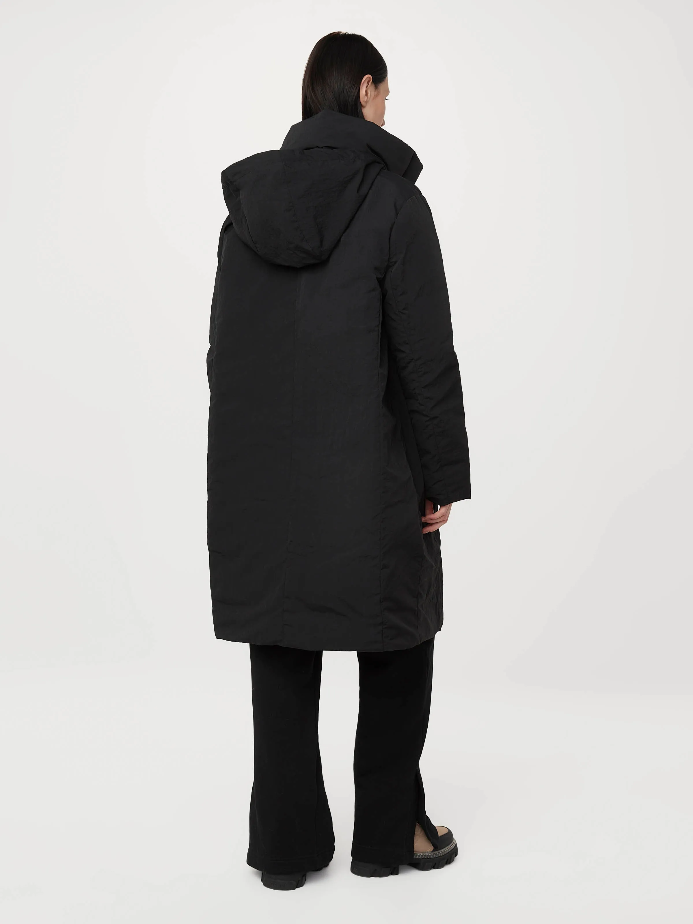 The Iceland Long Coat in Black sold by Frank & Oak product image thumbnail 4