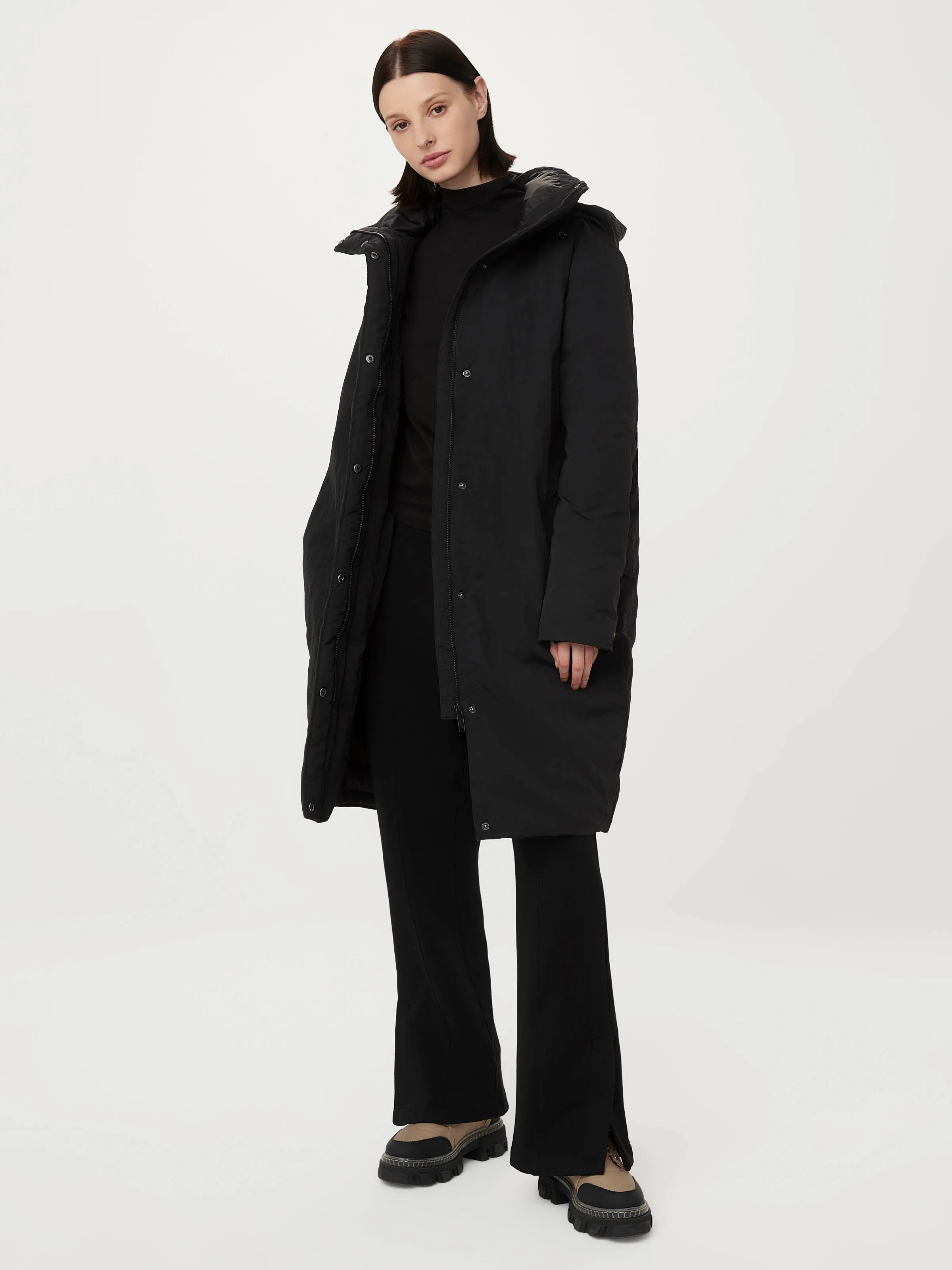 The Iceland Long Coat in Black sold by Frank & Oak product image thumbnail 2