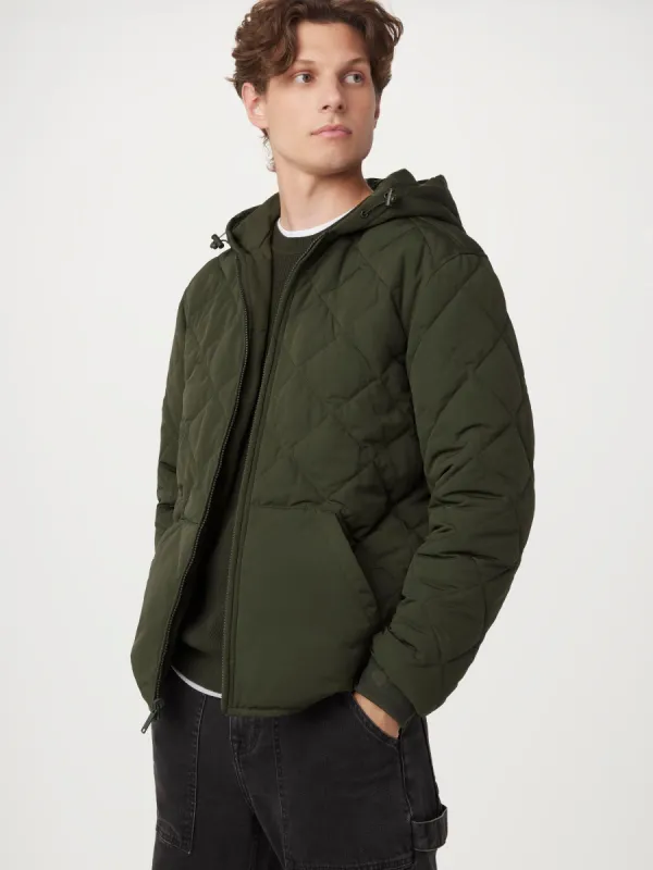 The Skyline Reversible Hooded Jacket in Rosin sold by Frank & Oak