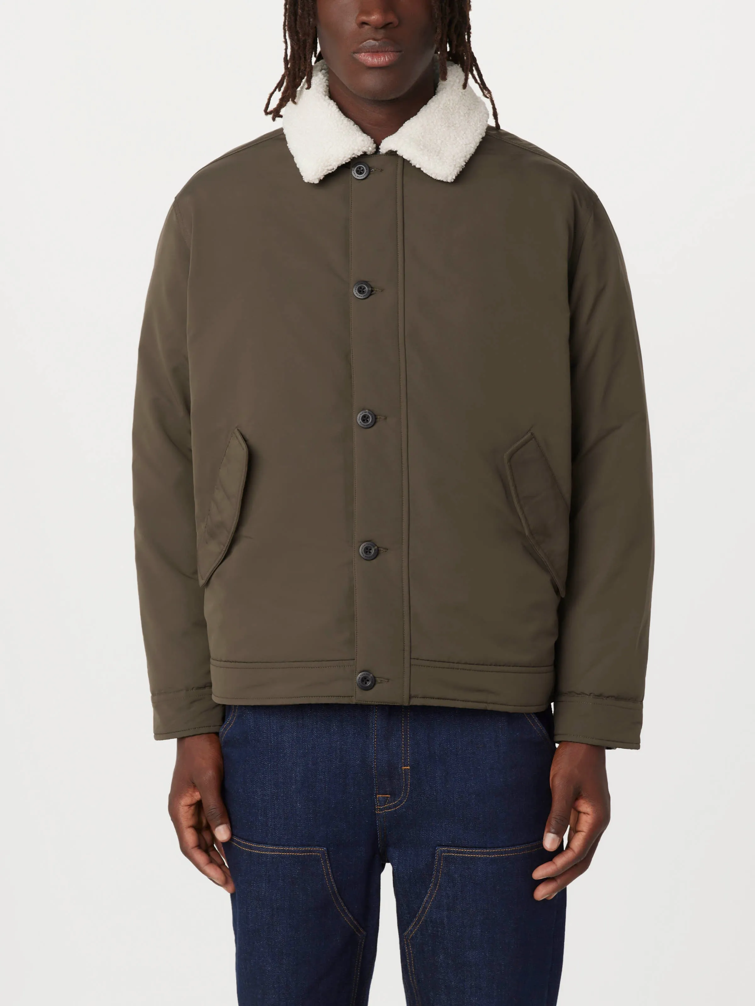 The Aviator Jacket in Dark Taupe sold by Frank & Oak product image thumbnail 3