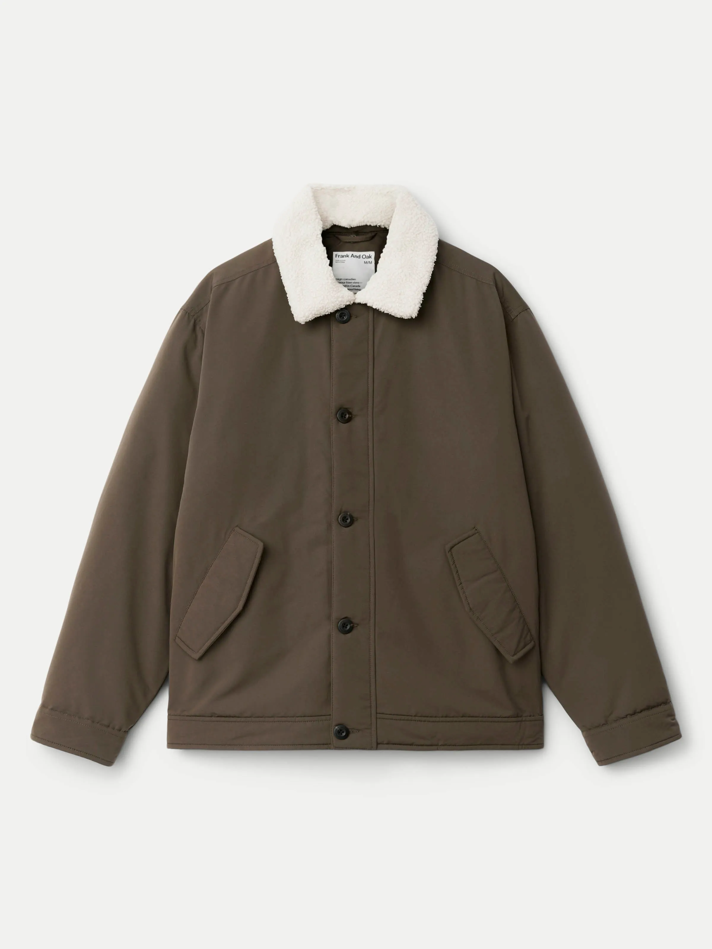 The Aviator Jacket in Dark Taupe sold by Frank & Oak product image thumbnail 5
