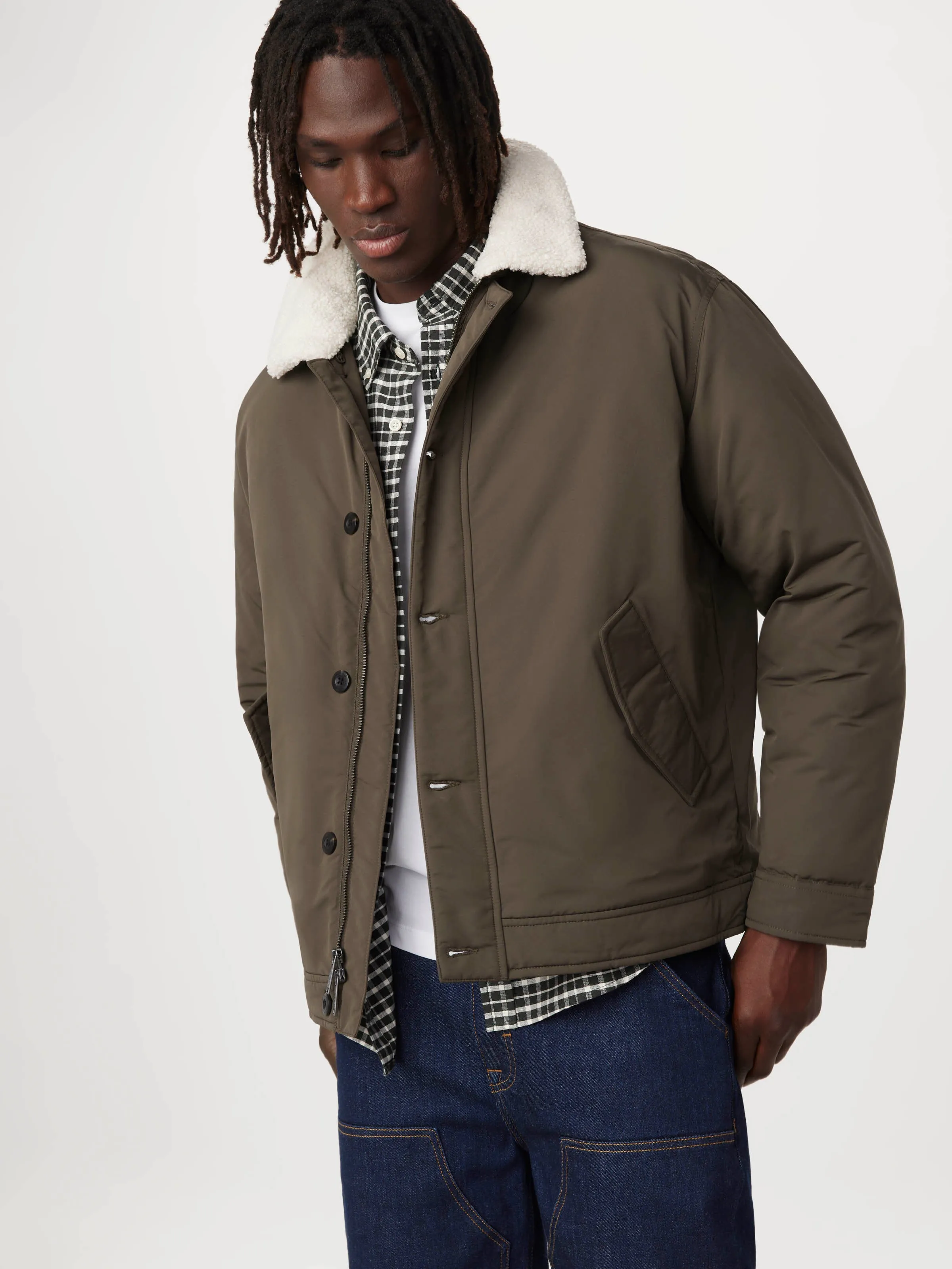 The Aviator Jacket in Dark Taupe sold by Frank & Oak product image thumbnail 2