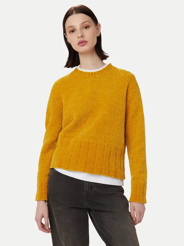 The Velvet Crewneck Sweater  in Mustard sold by Frank & Oak